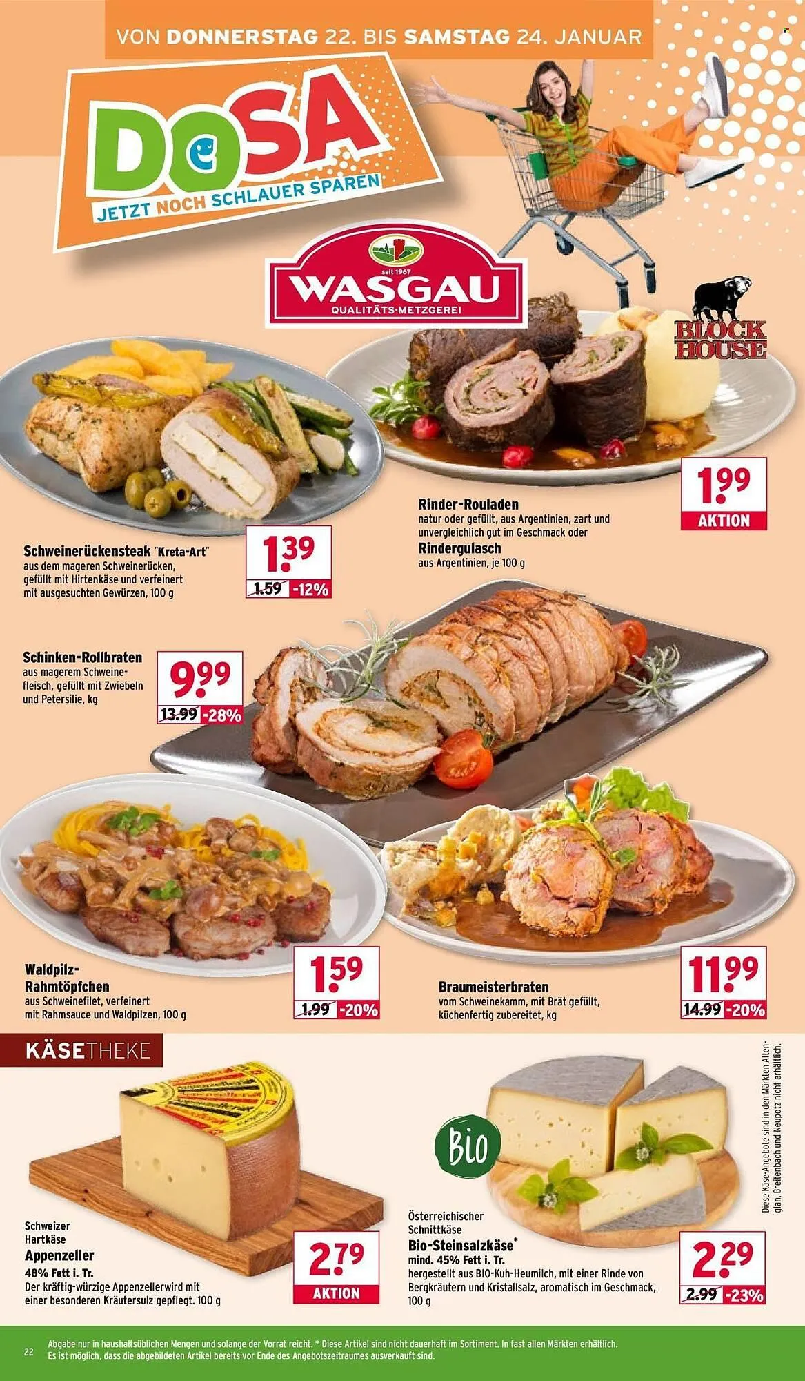 Wasgau Prospekt von 19. Januar bis 24. Januar 2026 - Prospekt seite 22