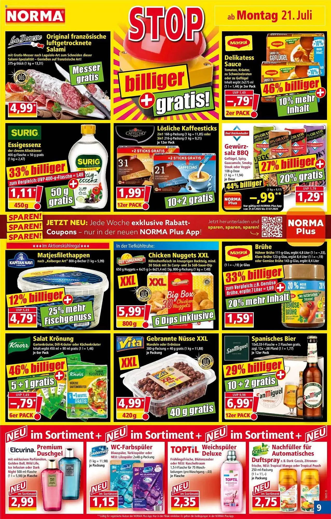Norma Prospekt von 21. Juli bis 26. Juli 2025 - Prospekt seite 9
