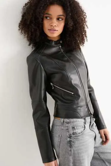 Biker jacket - faux leather