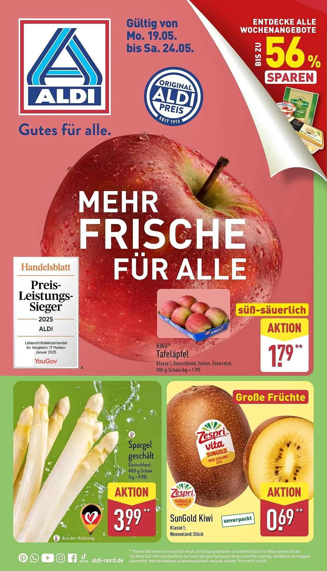 Aldi Nord Prospekt von 19. Mai bis 25. Mai 2025 - Prospekt seite 1