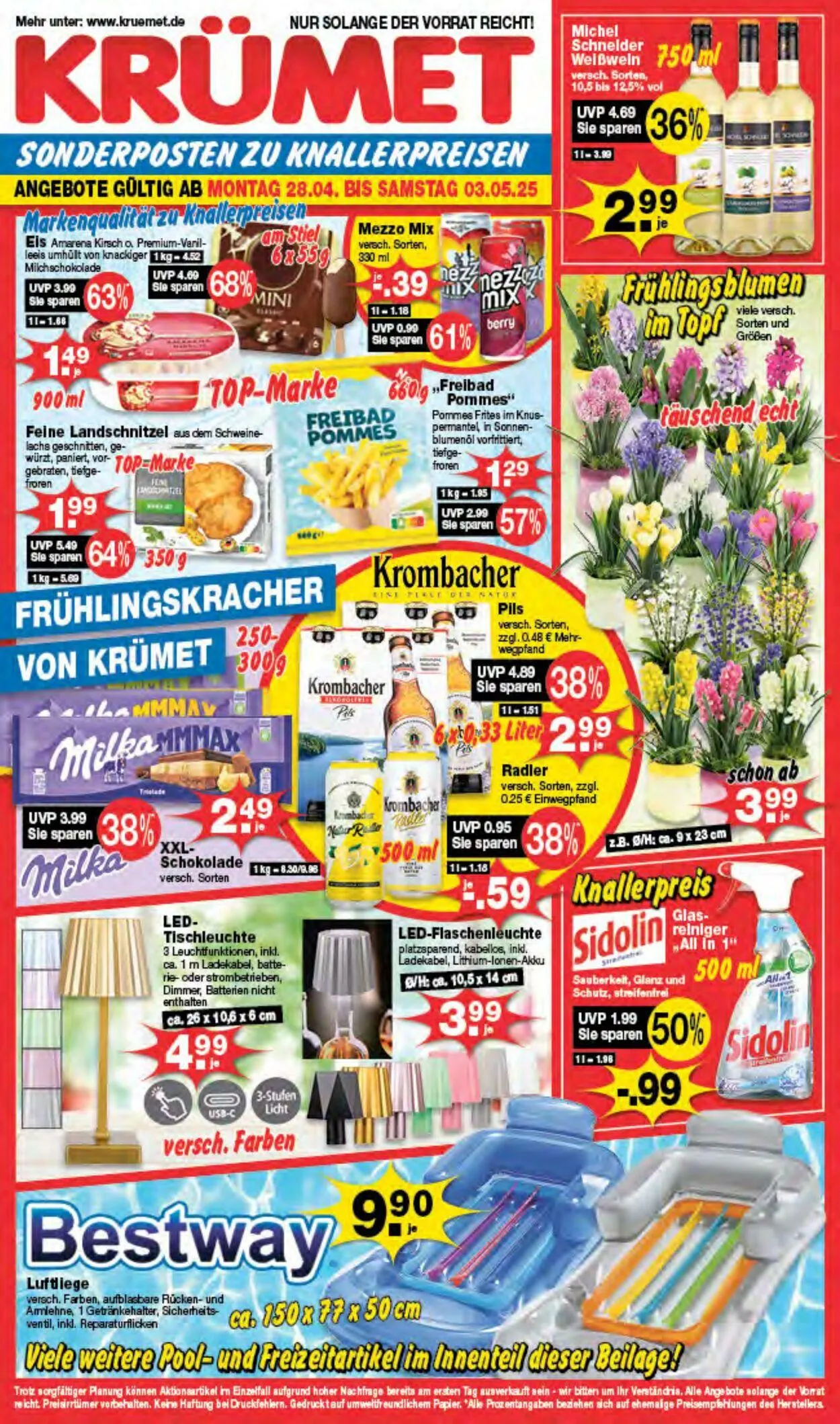KRÜMET Aktueller Prospekt von 28. April bis 4. Mai 2025 - Prospekt seite 1