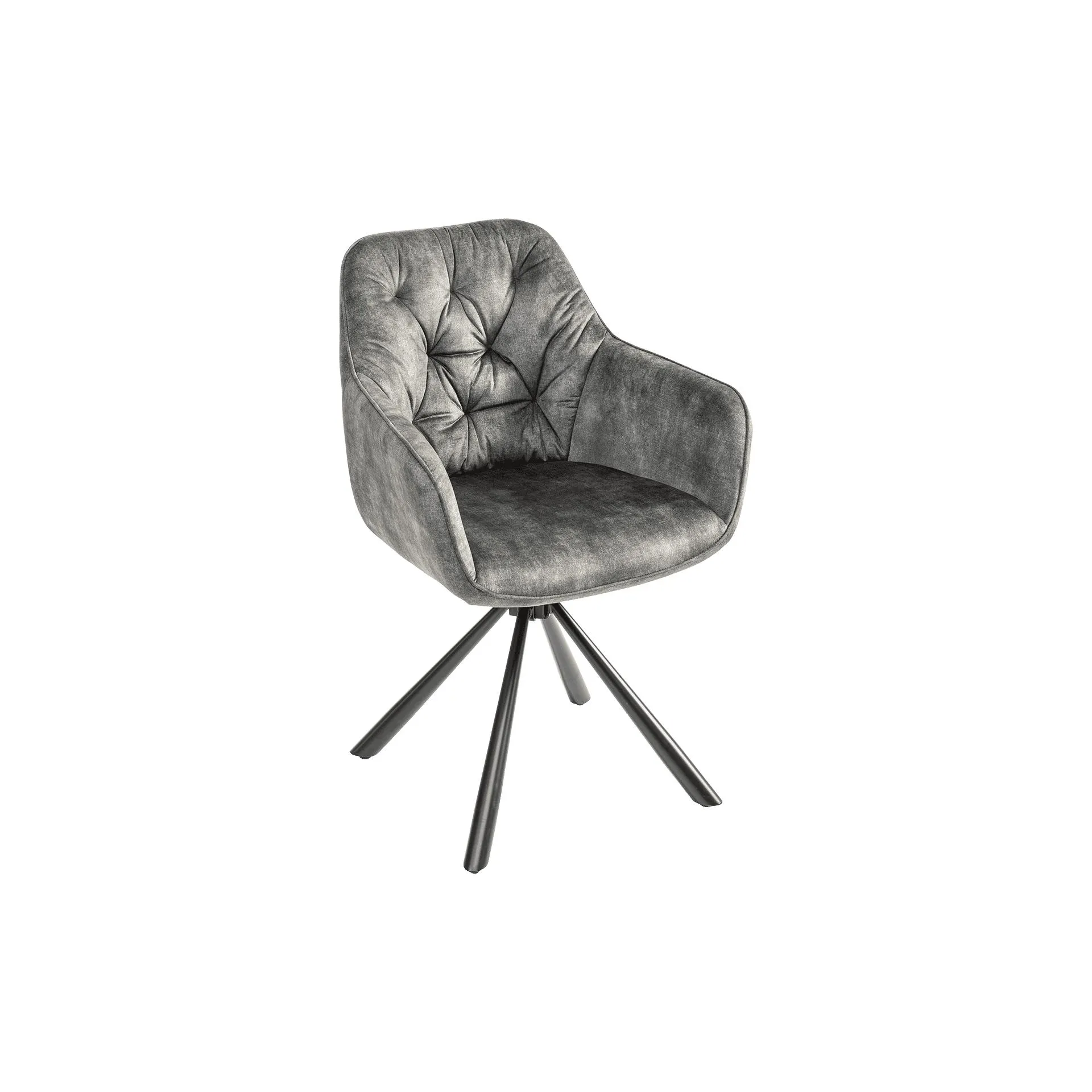 Stuhl River Fuß Anthrazit Sitz Tannengrün