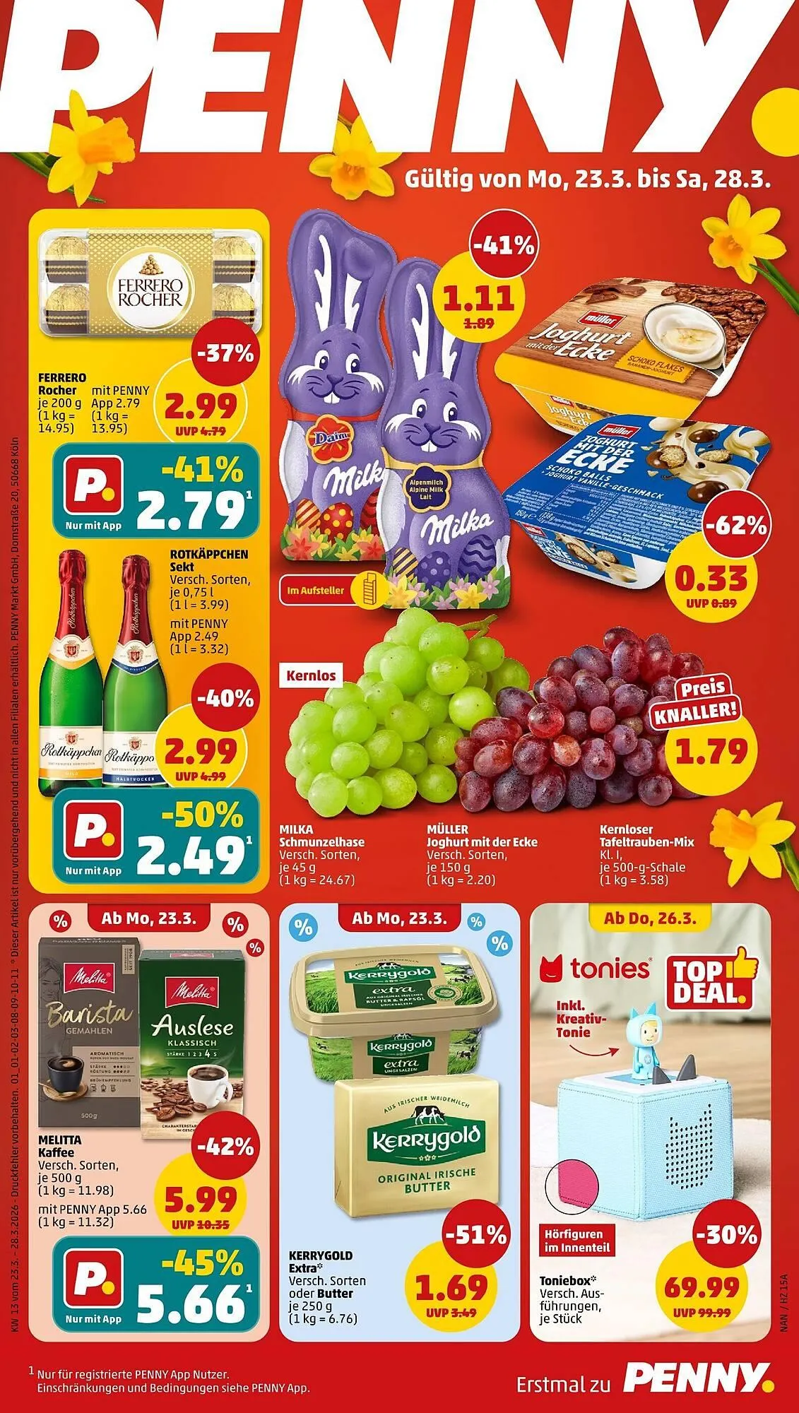 PENNY Prospekt von 23. März bis 29. März 2026 - Prospekt seite 1