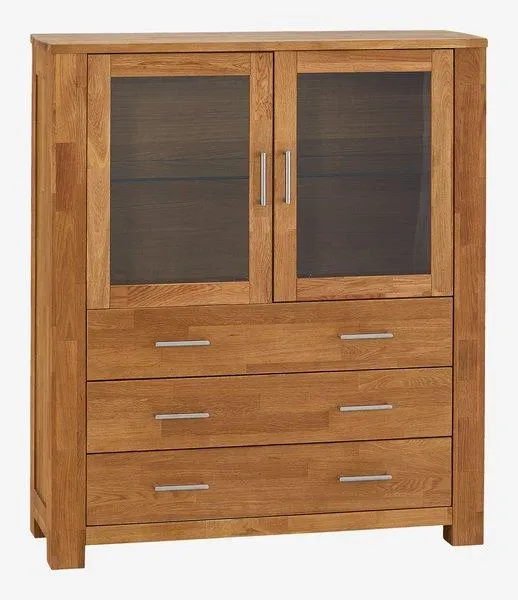 Credenza alta OLDE 2 ante 3 cassetti rovere
