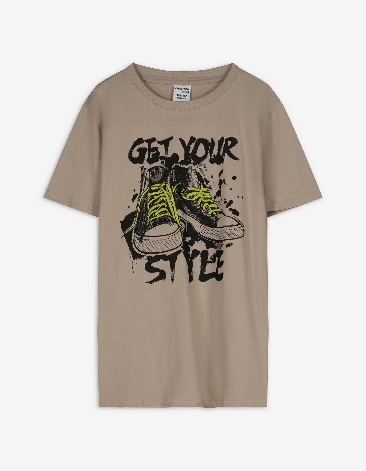 T-shirt - Stampa frontale - beige