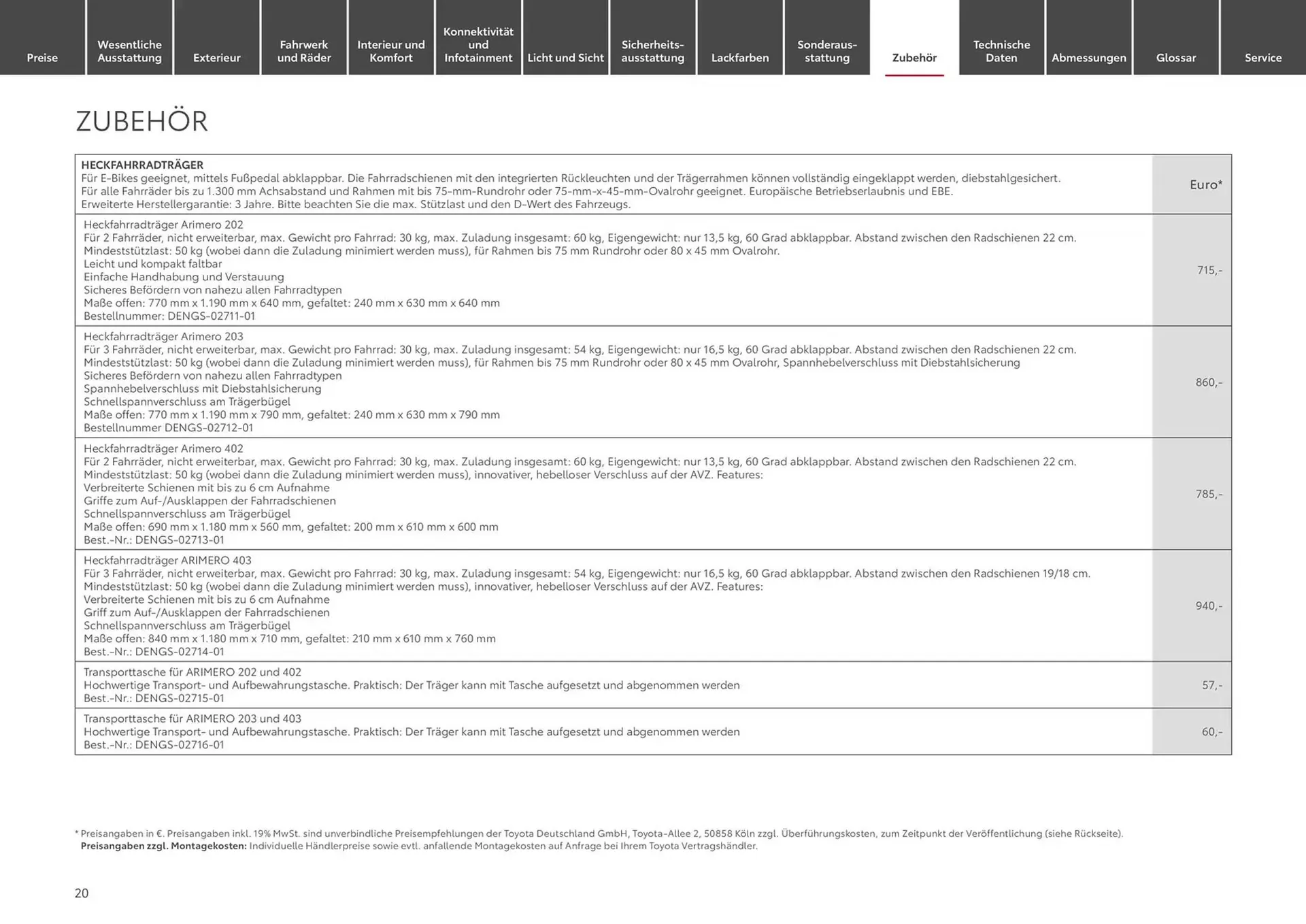 Toyota Prospekt von 6. November bis 6. November 2025 - Prospekt seite 20