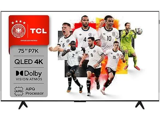 TCL 75P7K QLED Google TV (Flat, 75 Zoll / 191 cm, UHD 4K, SMART TV)