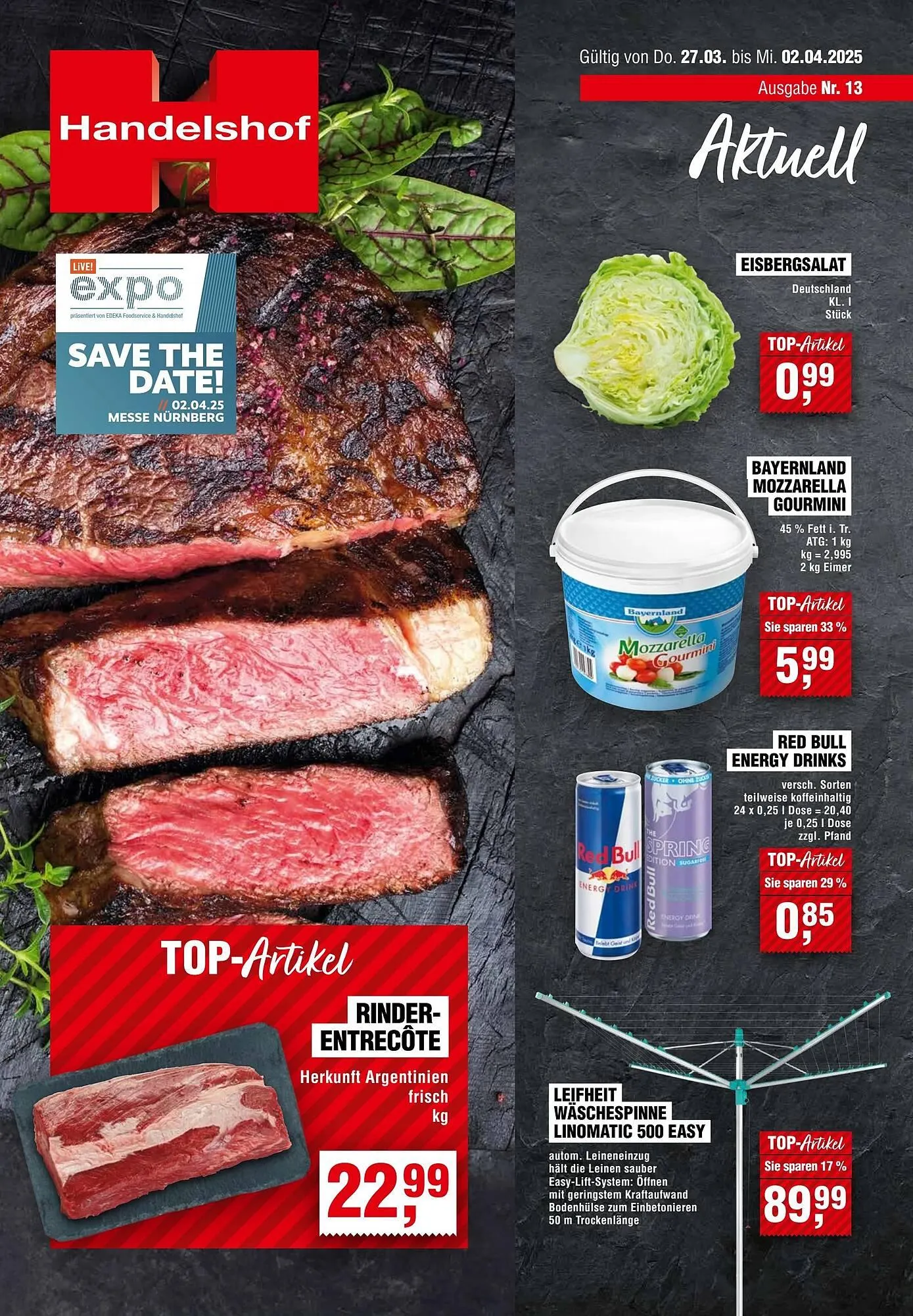 Handelshof Prospekt von 27. März bis 3. April 2025 - Prospekt seite 1