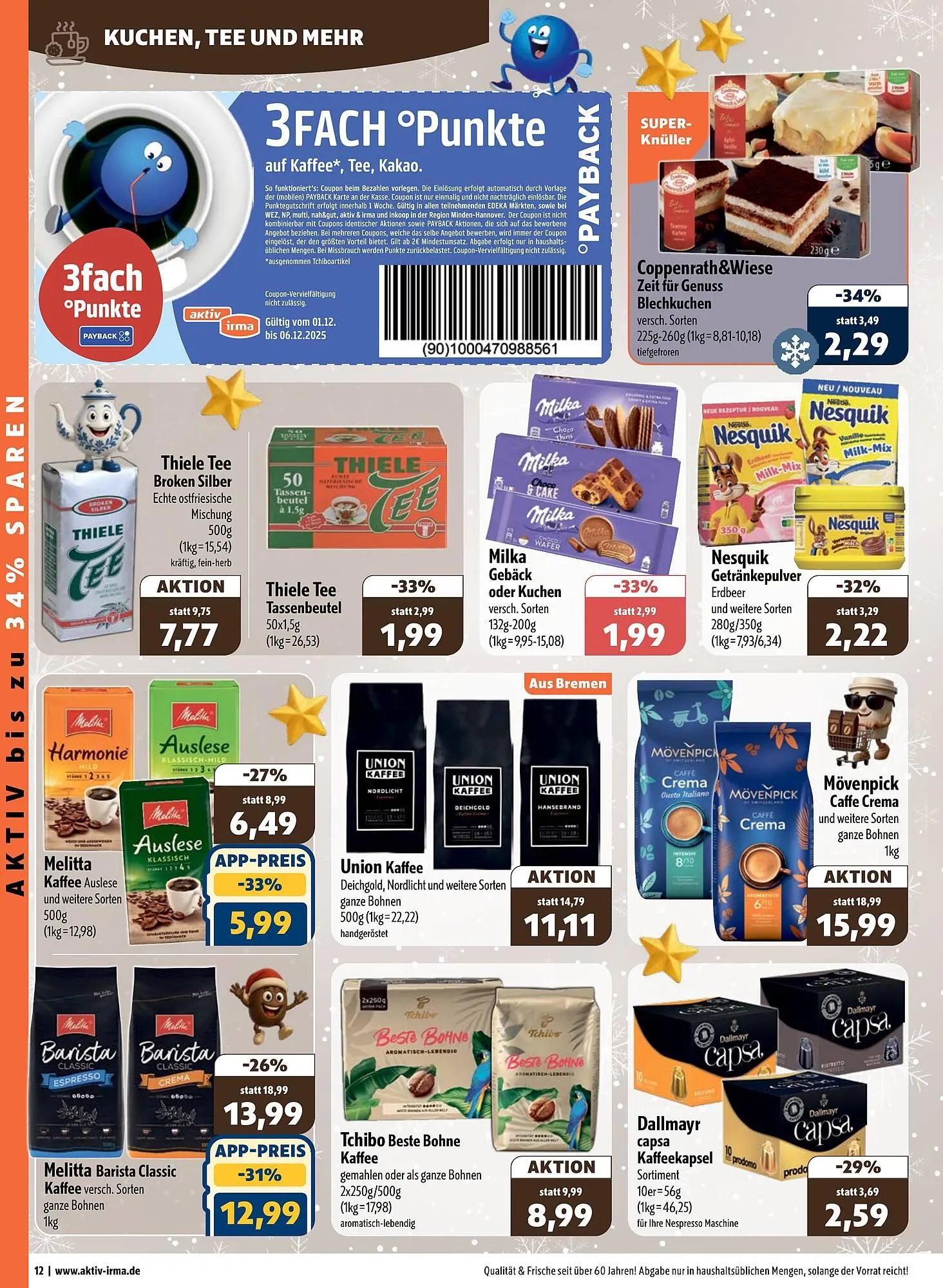 Aktiv Irma Prospekt von 1. Dezember bis 6. Dezember 2025 - Prospekt seite 12