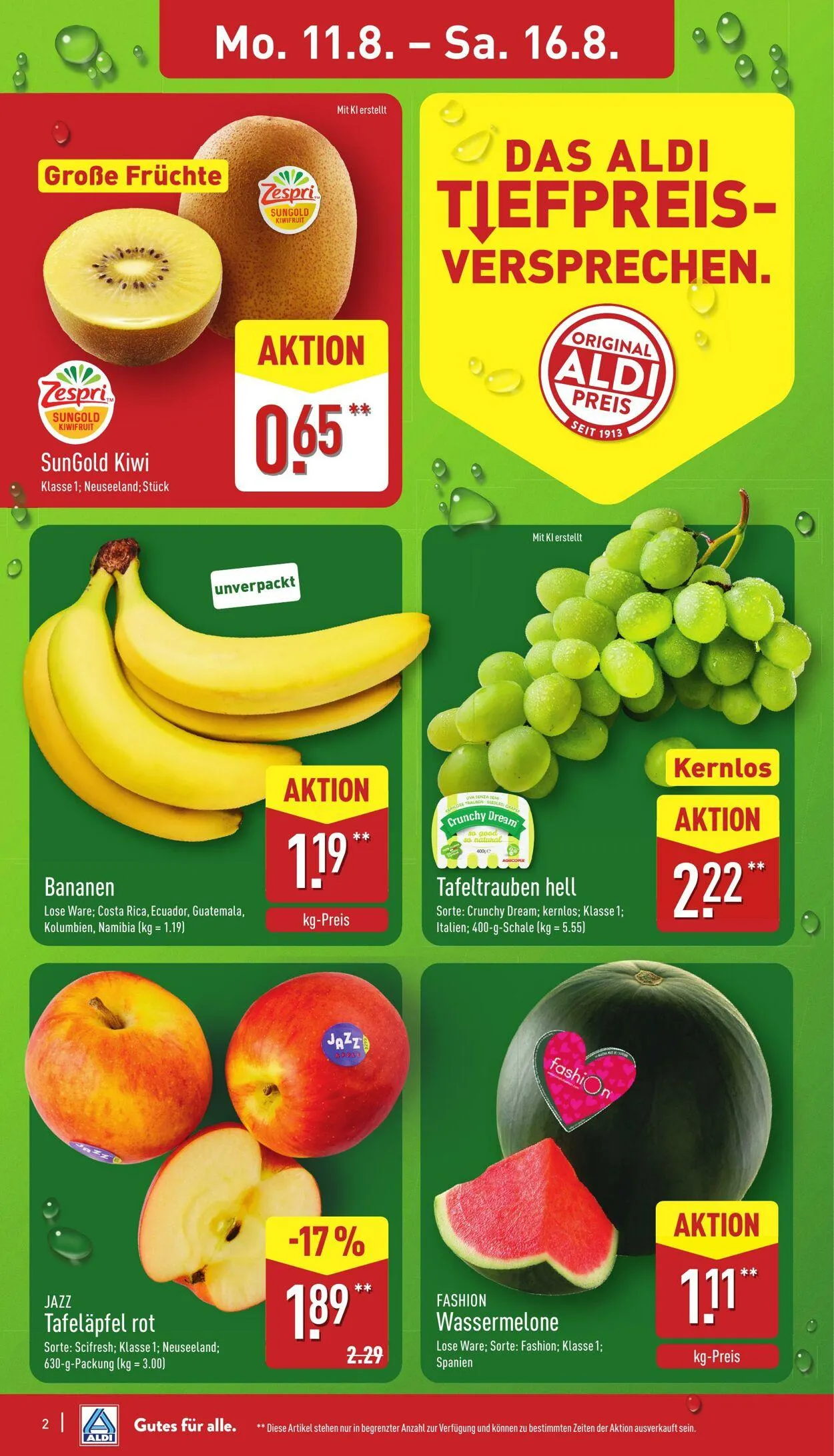 Aldi-Nord von 11. August bis 16. August 2025 - Prospekt seite 2