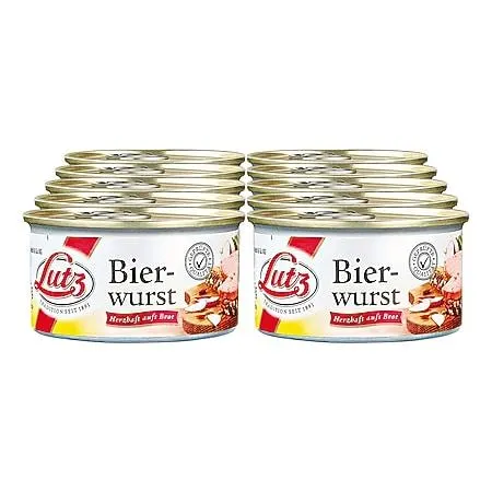 Lutz Bierwurst 125 g, 10er Pack