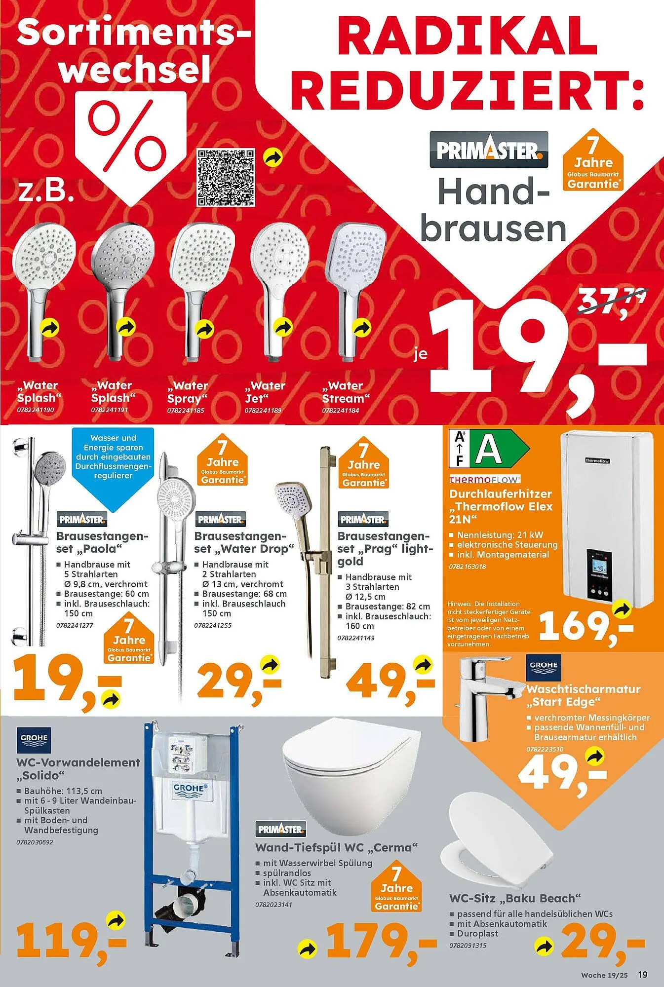 Globus Baumarkt Prospekt von 4. Mai bis 10. Mai 2025 - Prospekt seite 19