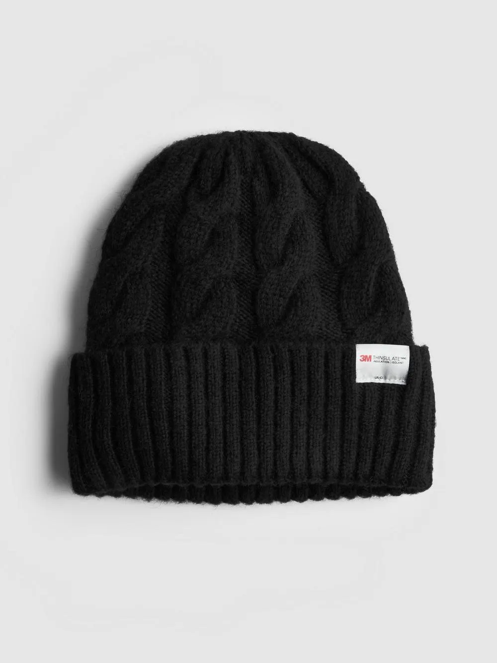 Thermo-Beanie mit Zopfmuster