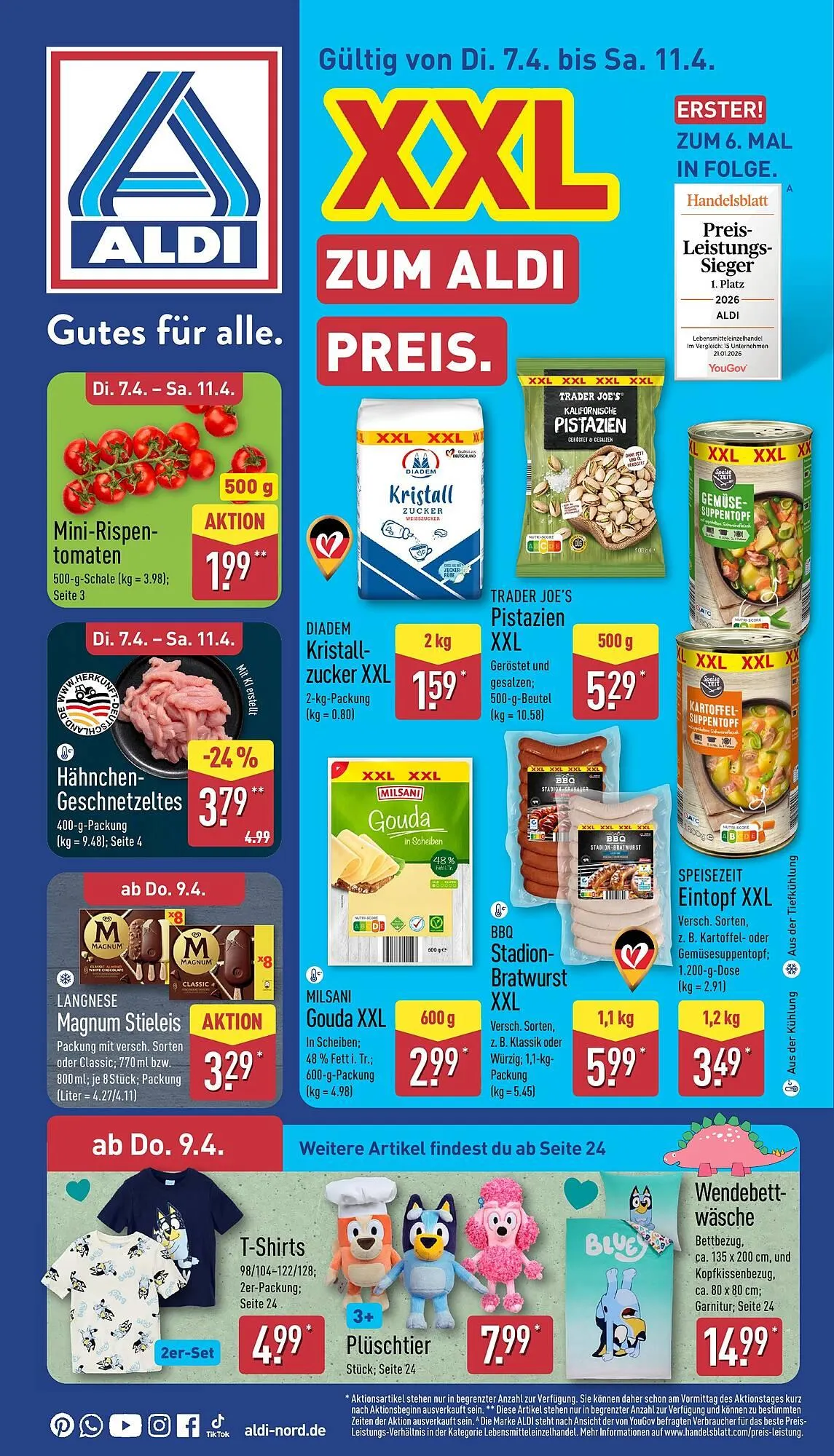 Aldi Nord Prospekt von 7. April bis 11. April 2026 - Prospekt seite 1
