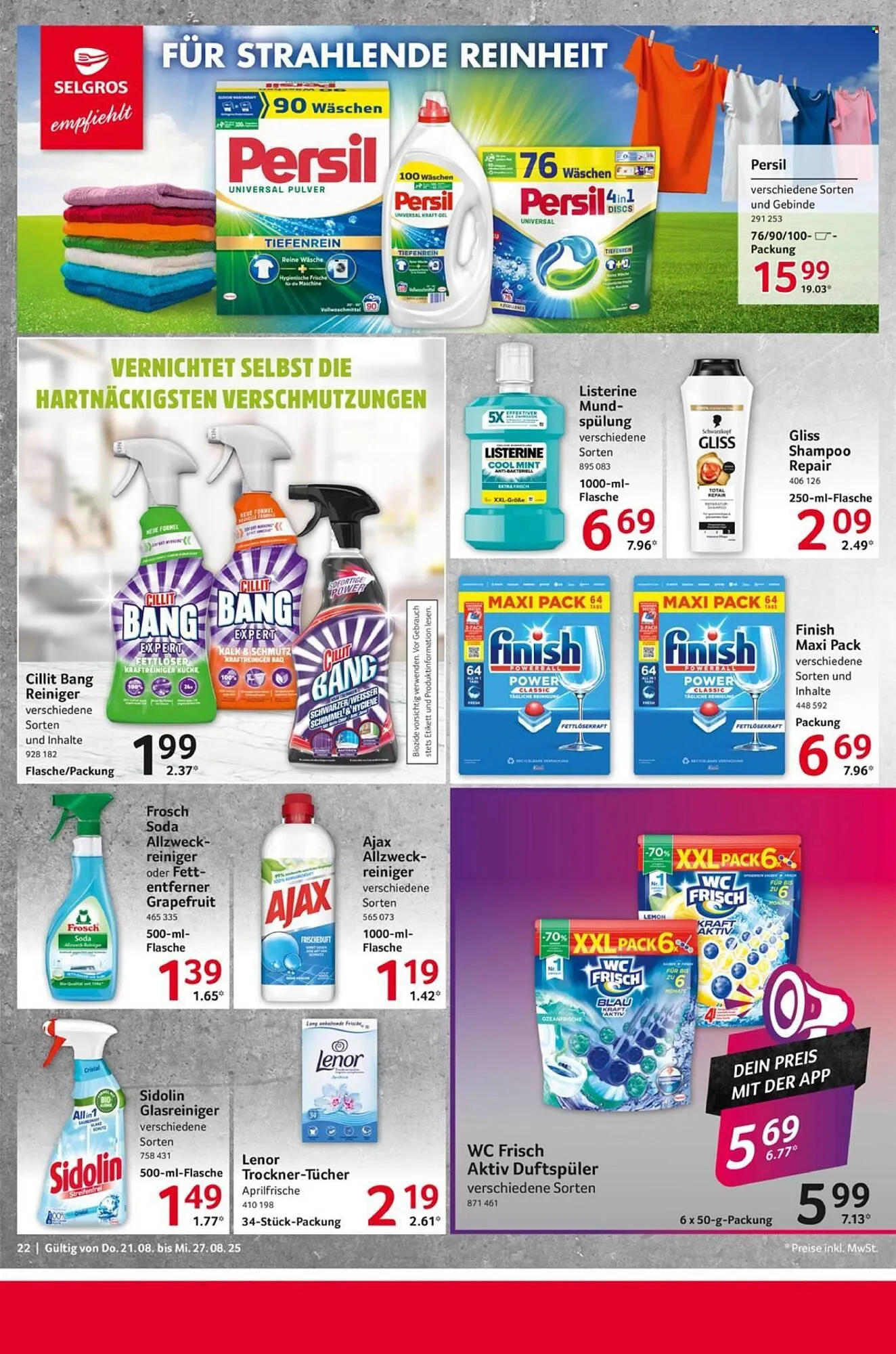 Selgros Prospekt von 21. August bis 27. August 2025 - Prospekt seite 22