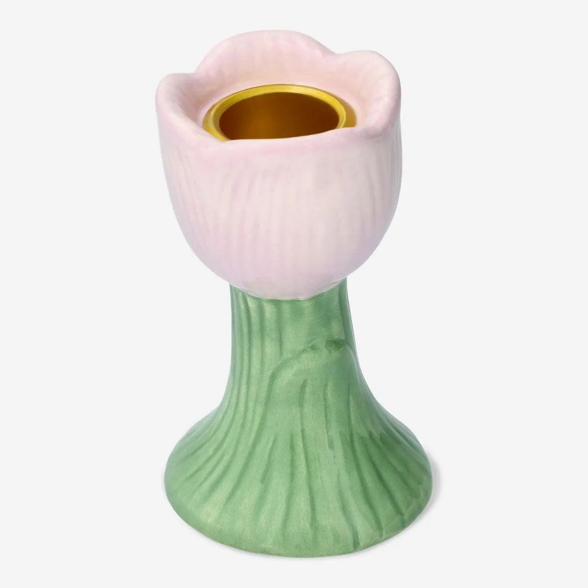 Pink tulip candler holder