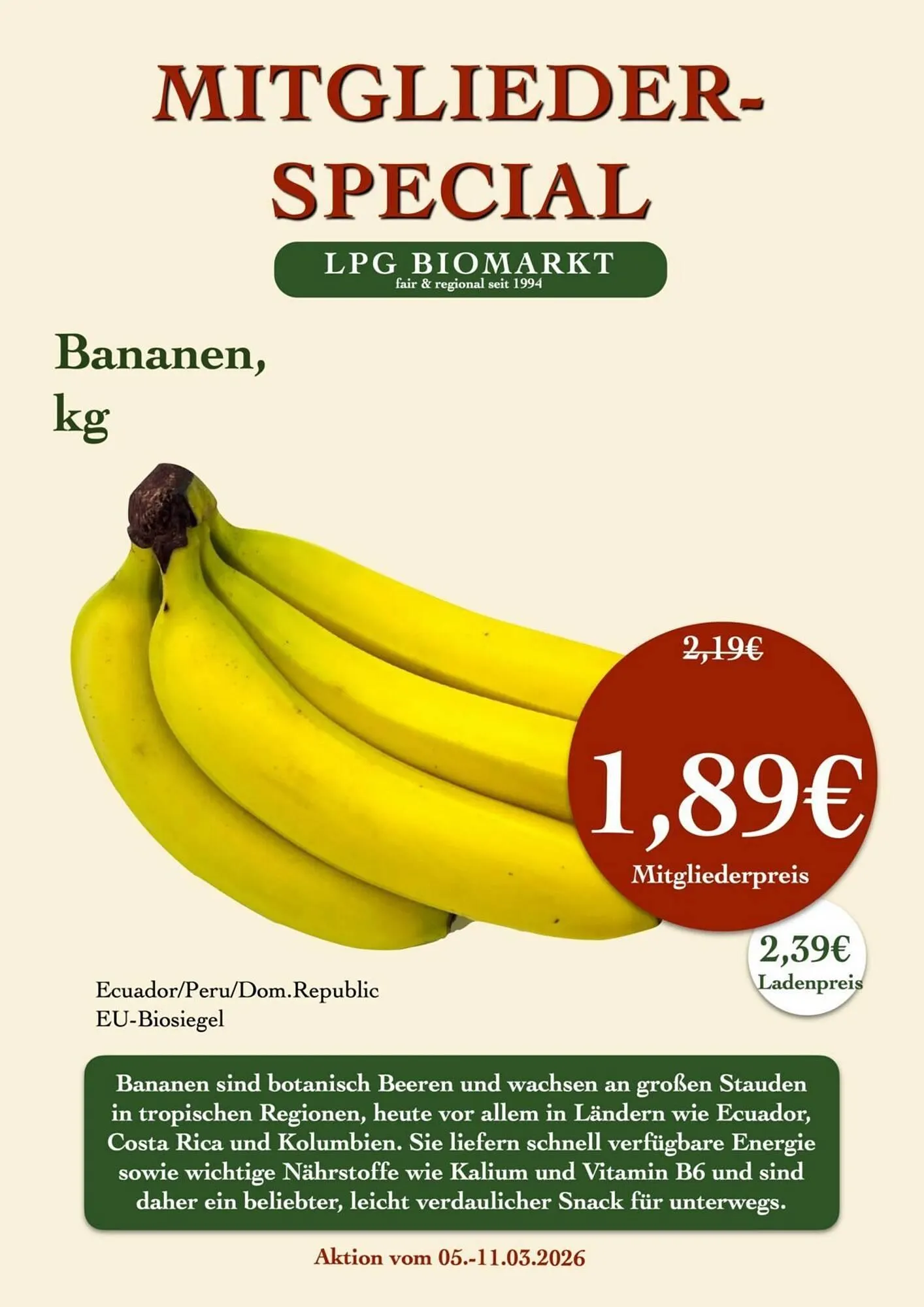 LPG Biomarkt Prospekt von 5. März bis 11. März 2026 - Prospekt seite 14