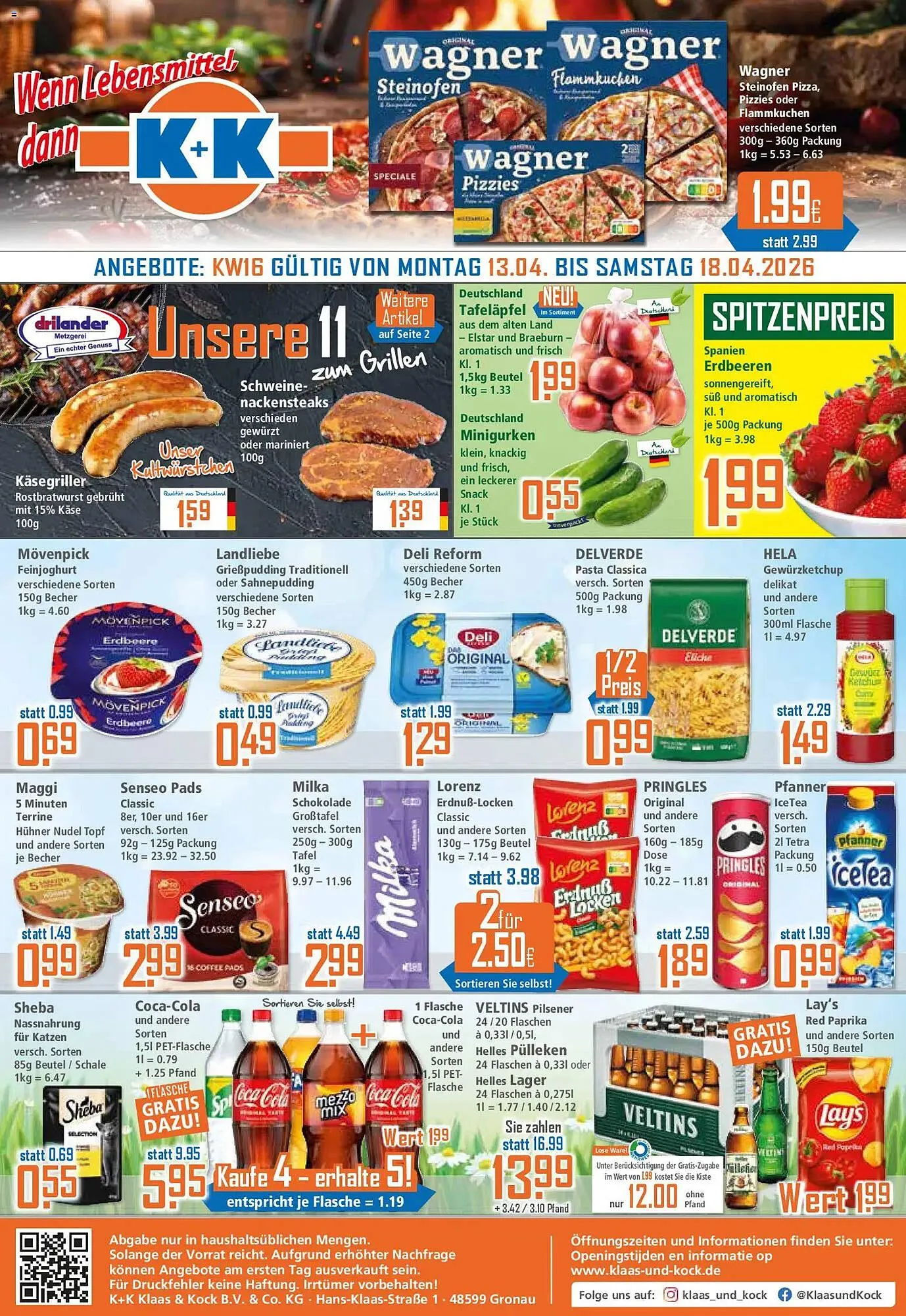 Klaas und Kock Prospekt von 13. April bis 18. April 2026 - Prospekt seite 1