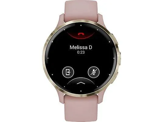GARMIN VENU® 3s Smartwatch faserverstärktes Polymer Silikon, 18 mm, Dust Rose/Softgold
