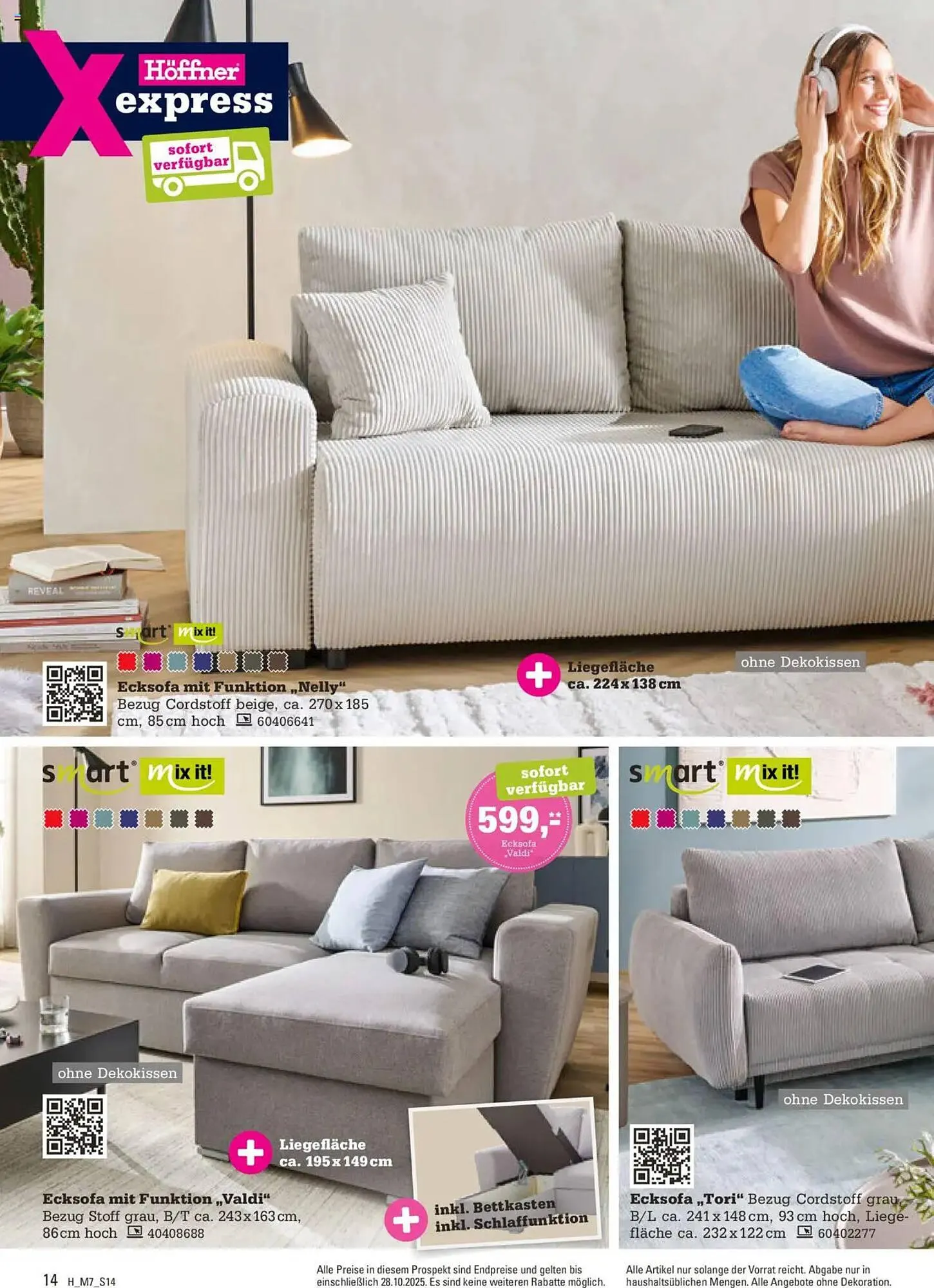Höffner Prospekt von 15. Oktober bis 28. Oktober 2025 - Prospekt seite 14