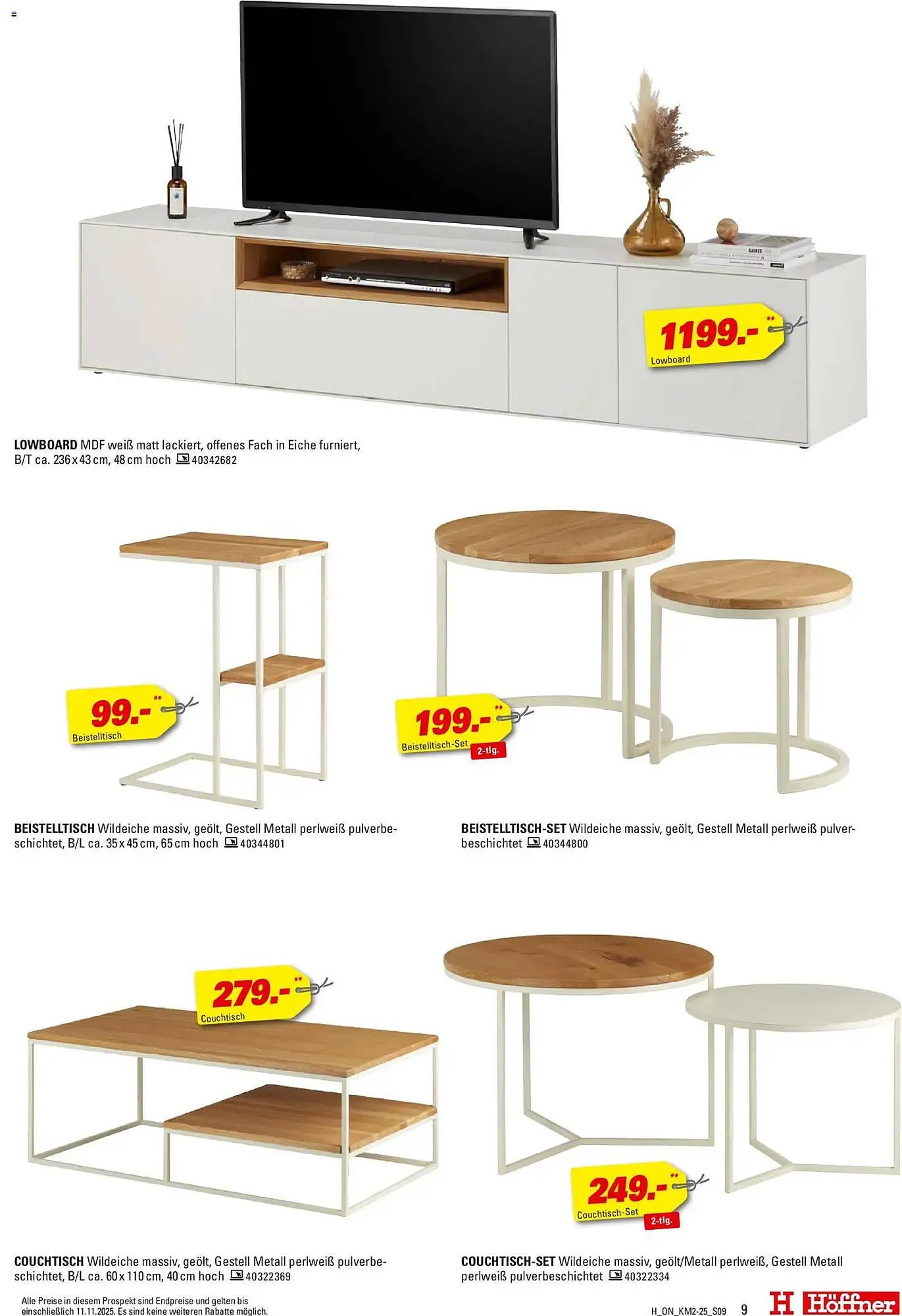 Höffner Prospekt von 29. Oktober bis 11. November 2025 - Prospekt seite 9