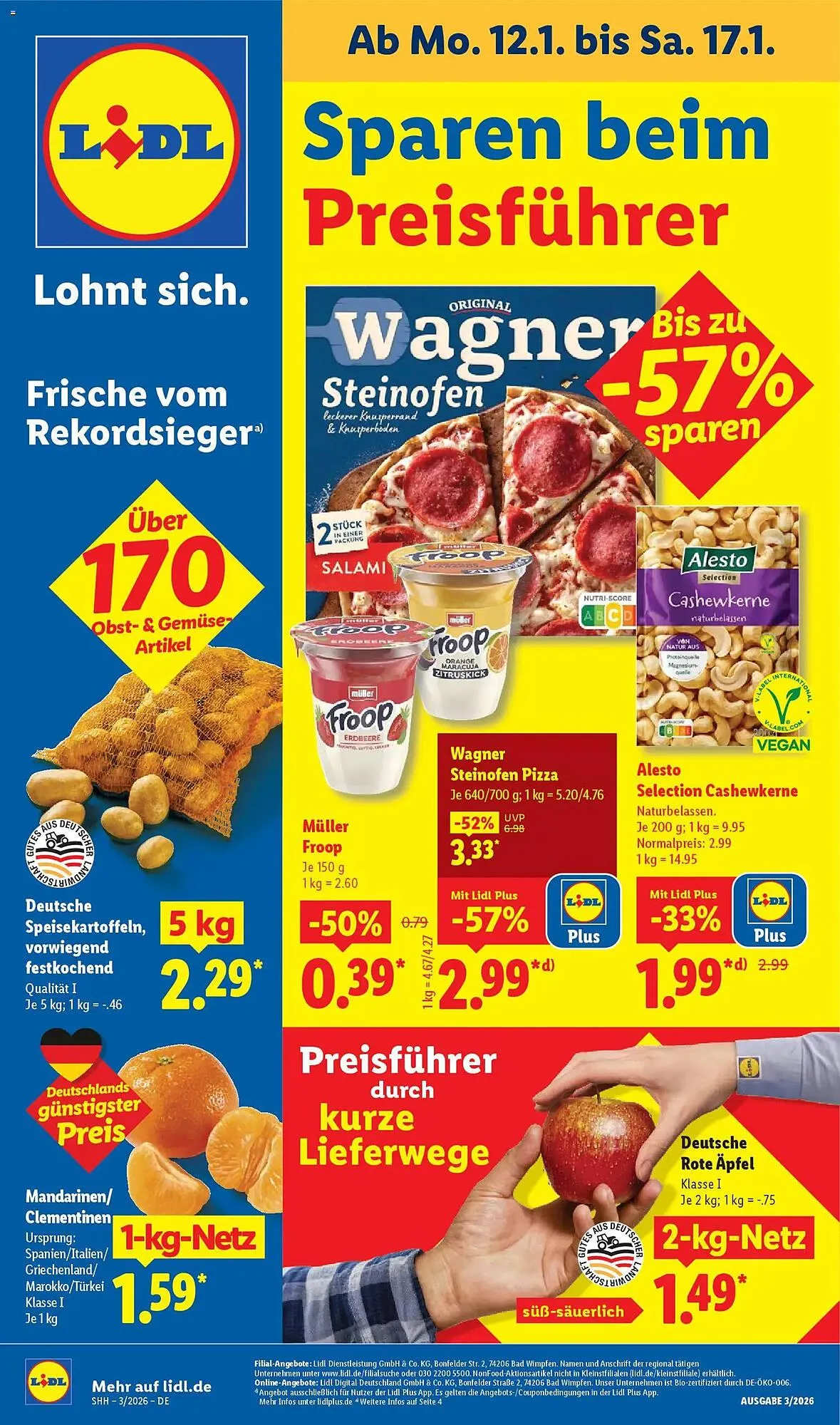 Lidl Prospekt von 12. Januar bis 17. Januar 2026 - Prospekt seite 1