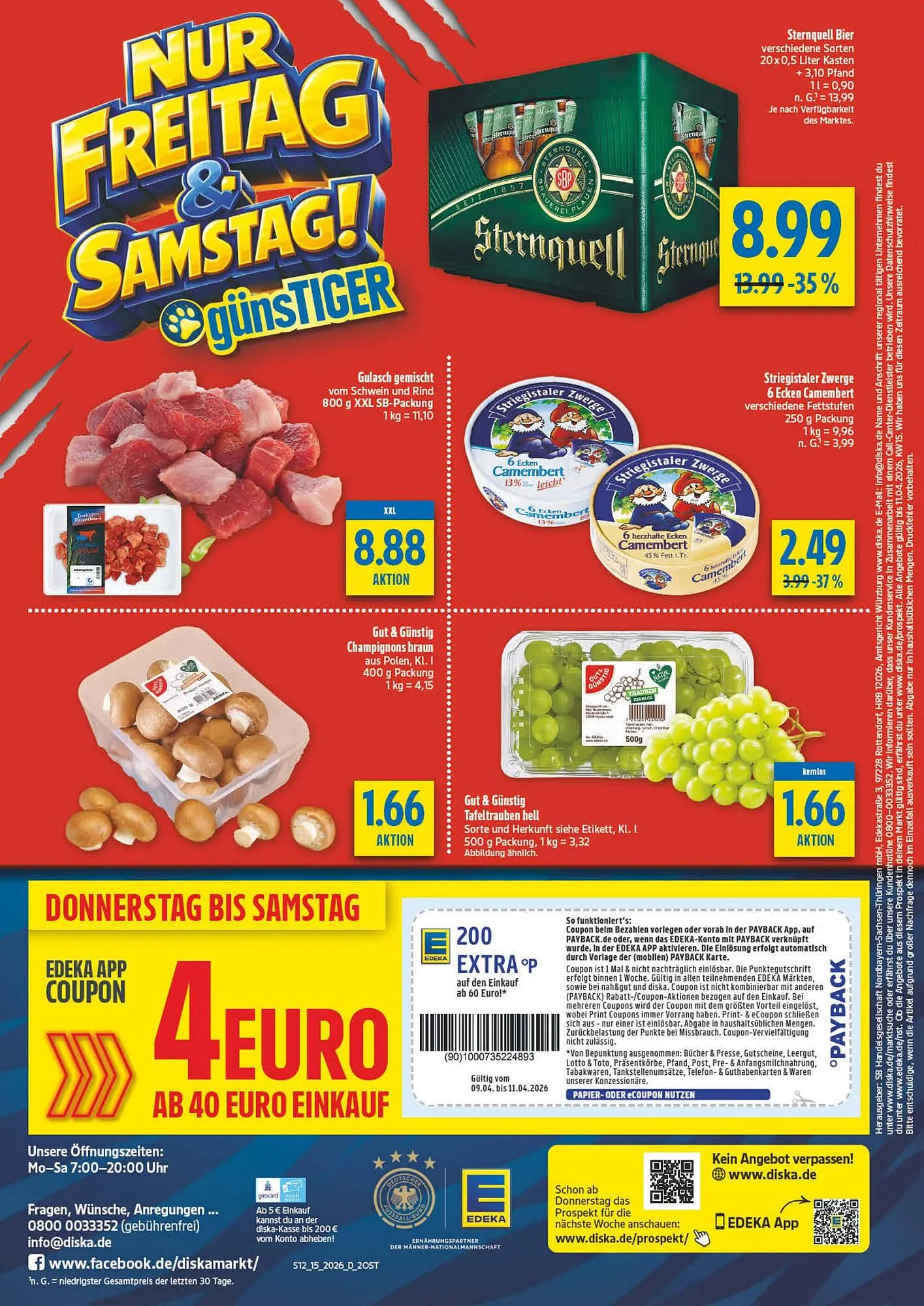 Diska Prospekt von 7. April bis 11. April 2026 - Prospekt seite 12