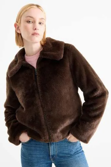 Faux fur jacket