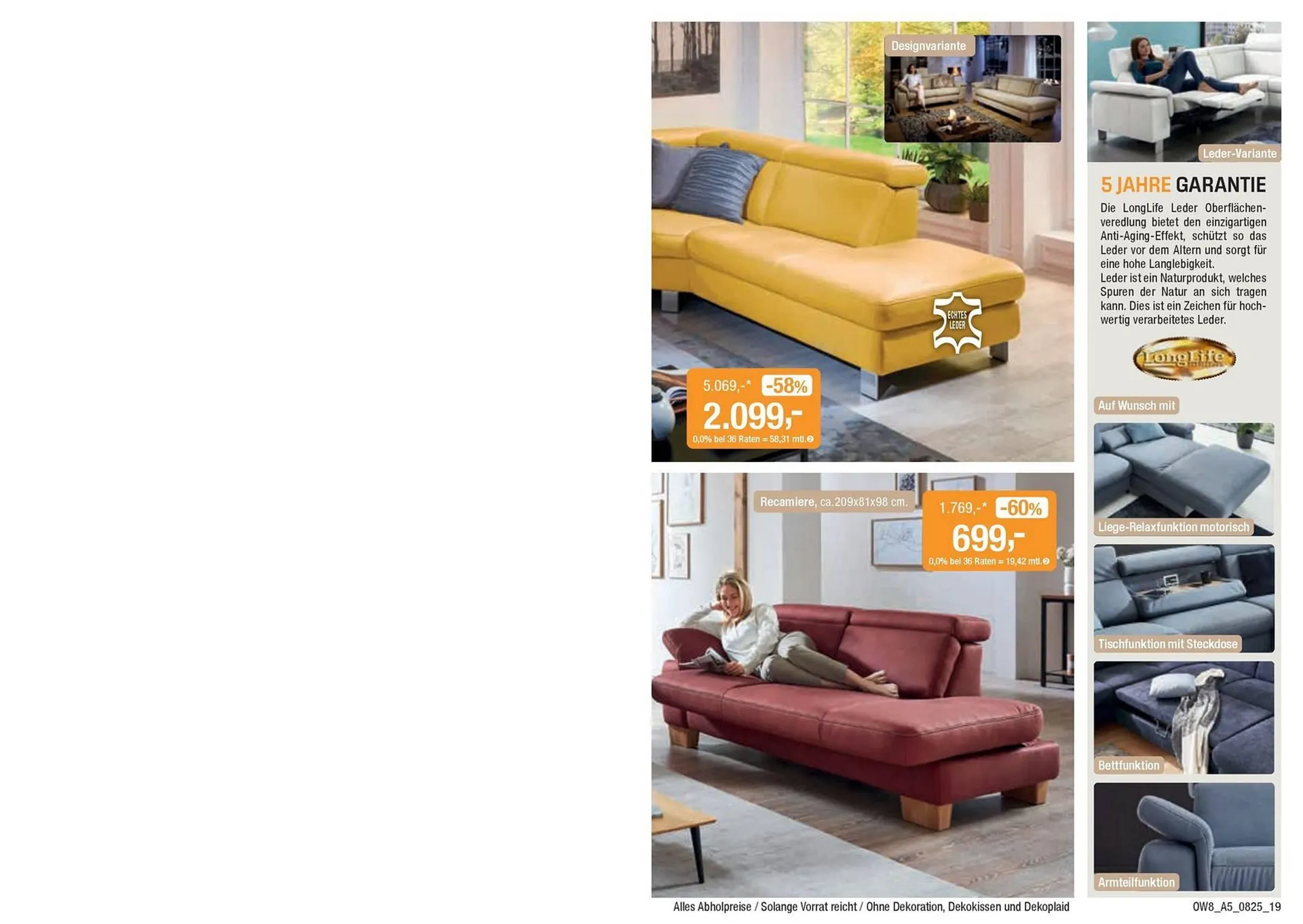 Opti Wohnwelt Prospekt von 25. Juli bis 23. August 2025 - Prospekt seite 19