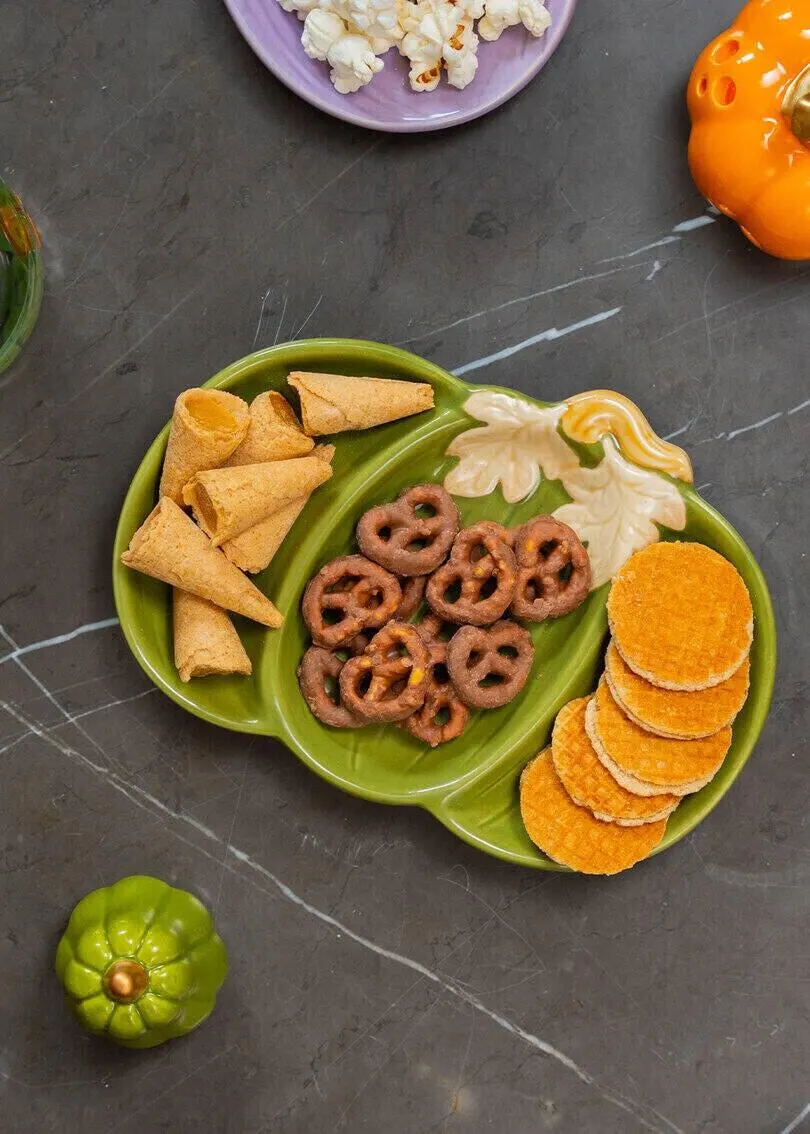 Green pumpkin serving bowl - 20 cm