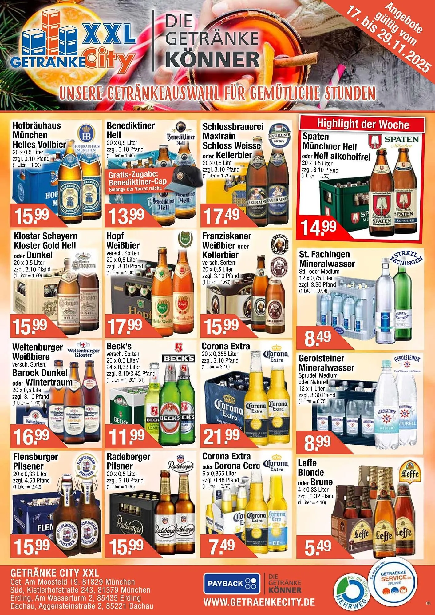 Getränke City Prospekt von 17. November bis 29. November 2025 - Prospekt seite 1