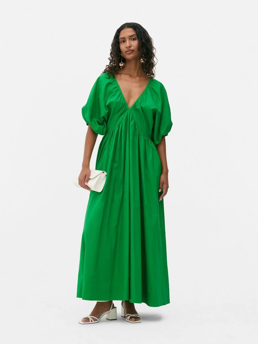 Maxikleid mit Puffärmeln