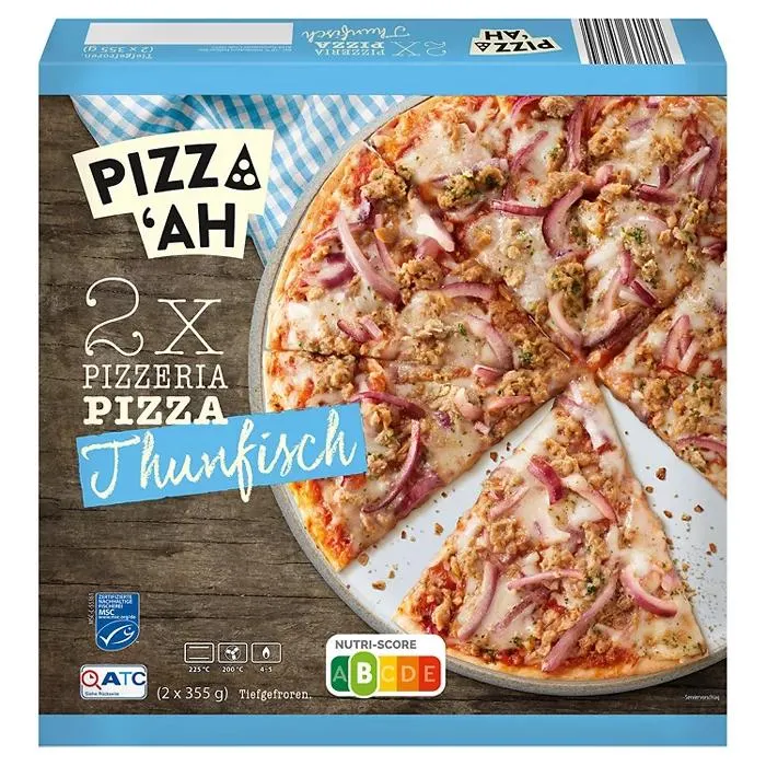 PIZZ‘AH Pizzeria Pizza, Tonno 2 x 355 g