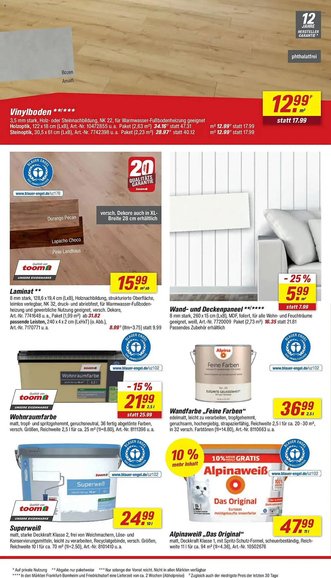 Toom Baumarkt Prospekt von 4. April bis 10. April 2026 - Prospekt seite 20