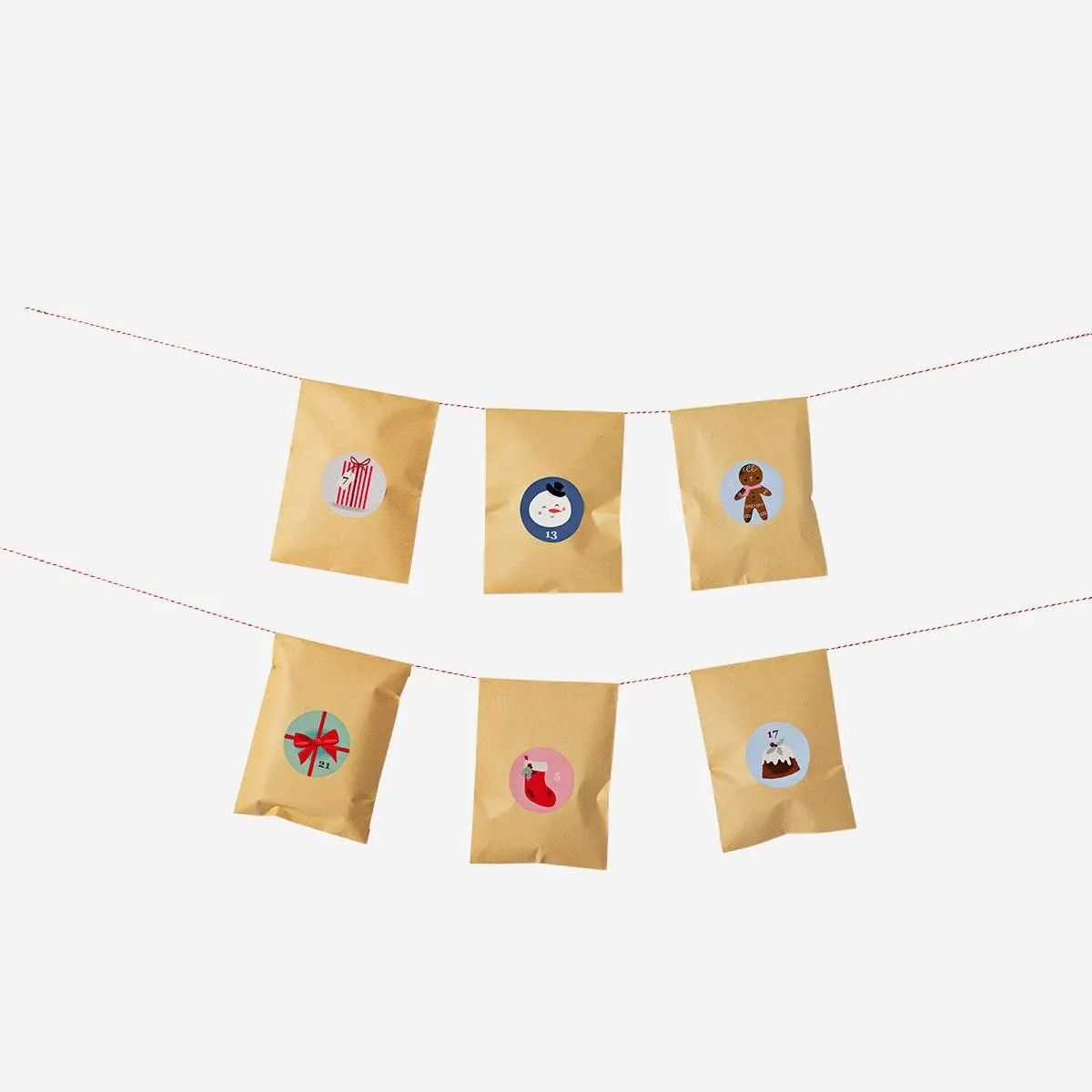 Bolsas Calendario Adviento. 24 uds