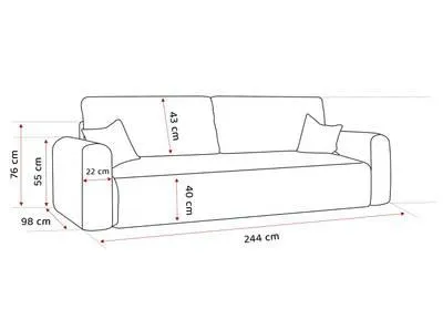 Sofa JOBO 3-Sitzer
