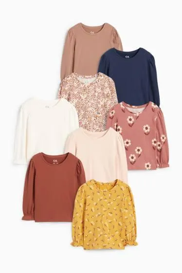 Multipack of 8 - floral - long sleeve top