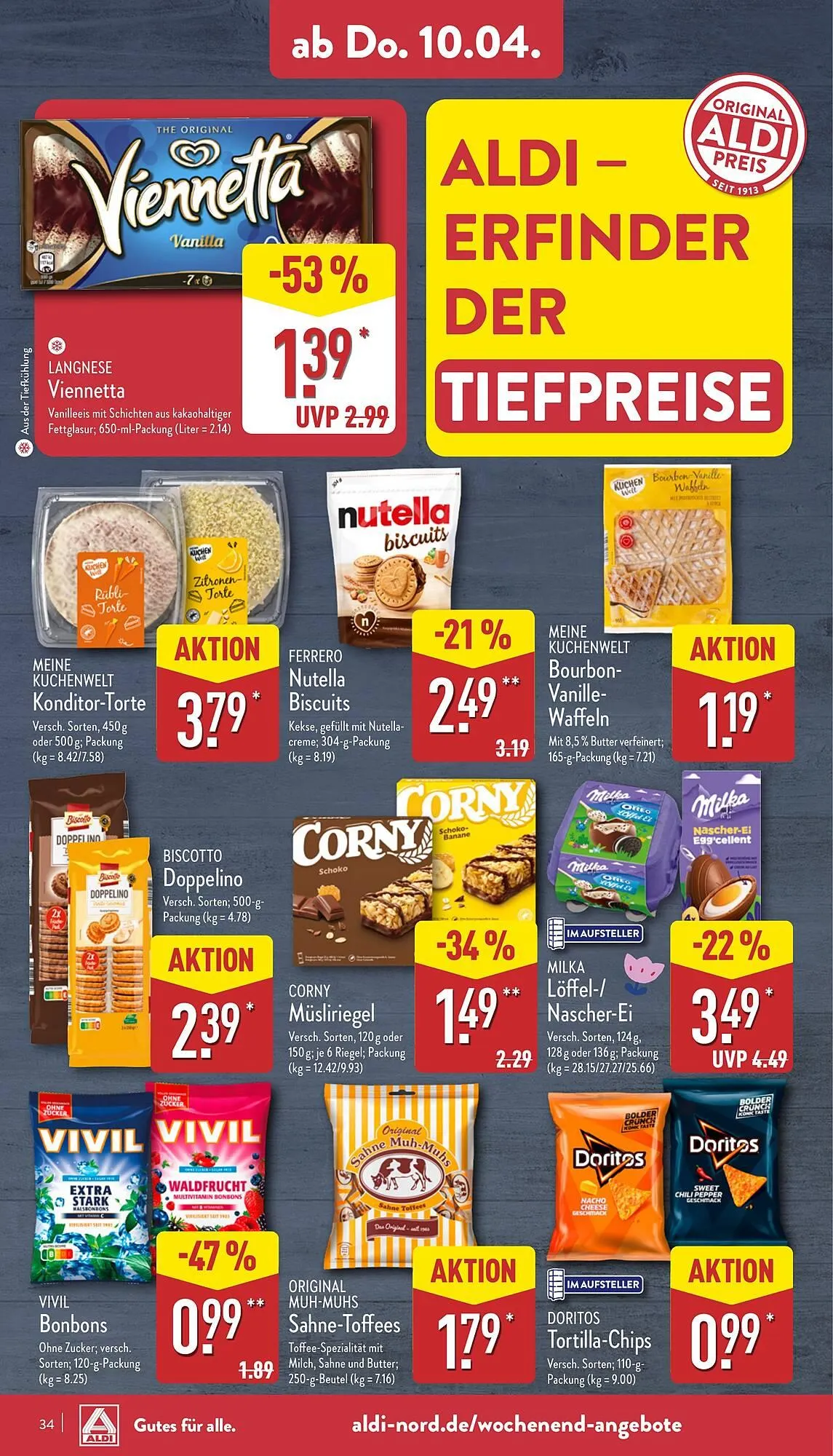 Aldi Nord Prospekt von 7. April bis 12. April 2025 - Prospekt seite 34