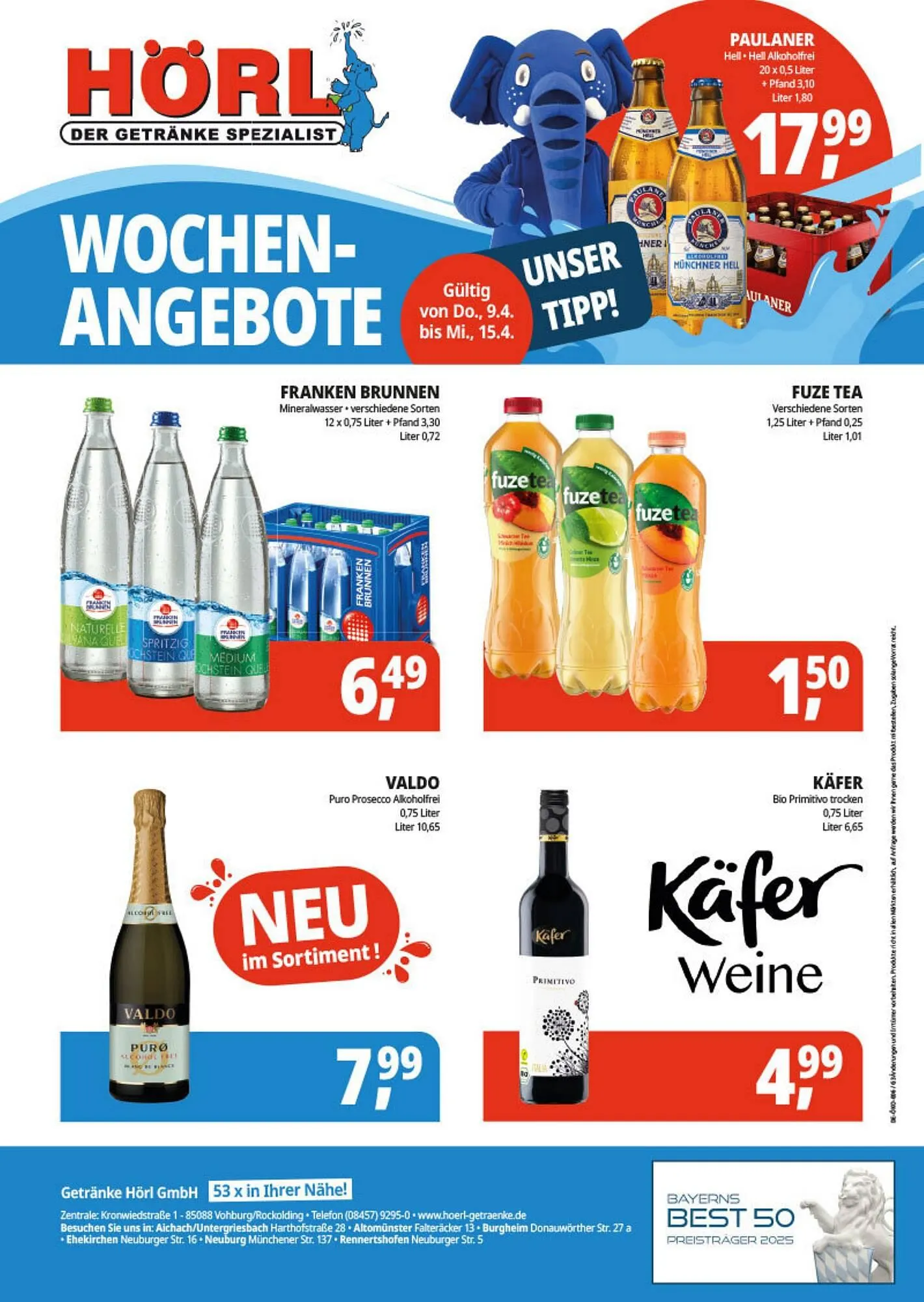 Hörl Getränke Prospekt von 9. April bis 15. April 2026 - Prospekt seite 2