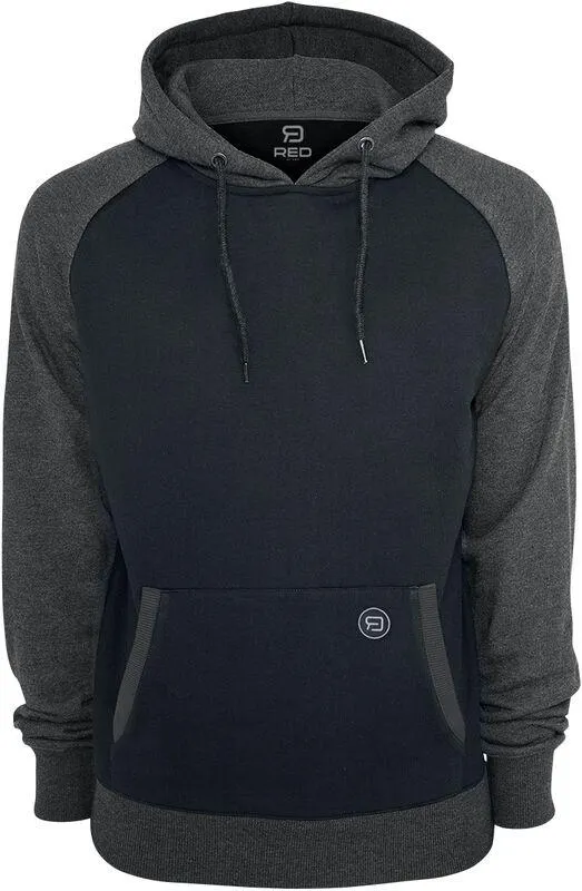 Sudadera con capucha negro/gris marengo de RED by EMP