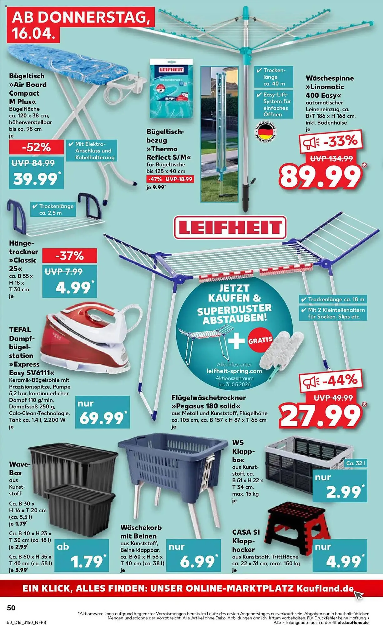 Kaufland Prospekt von 16. April bis 22. April 2026 - Prospekt seite 50