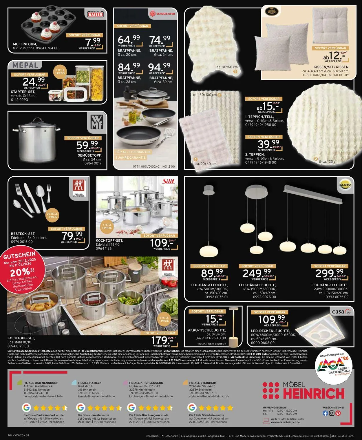 Möbel Heinrich Aktueller Prospekt von 20. Dezember bis 11. Januar 2026 - Prospekt seite 8