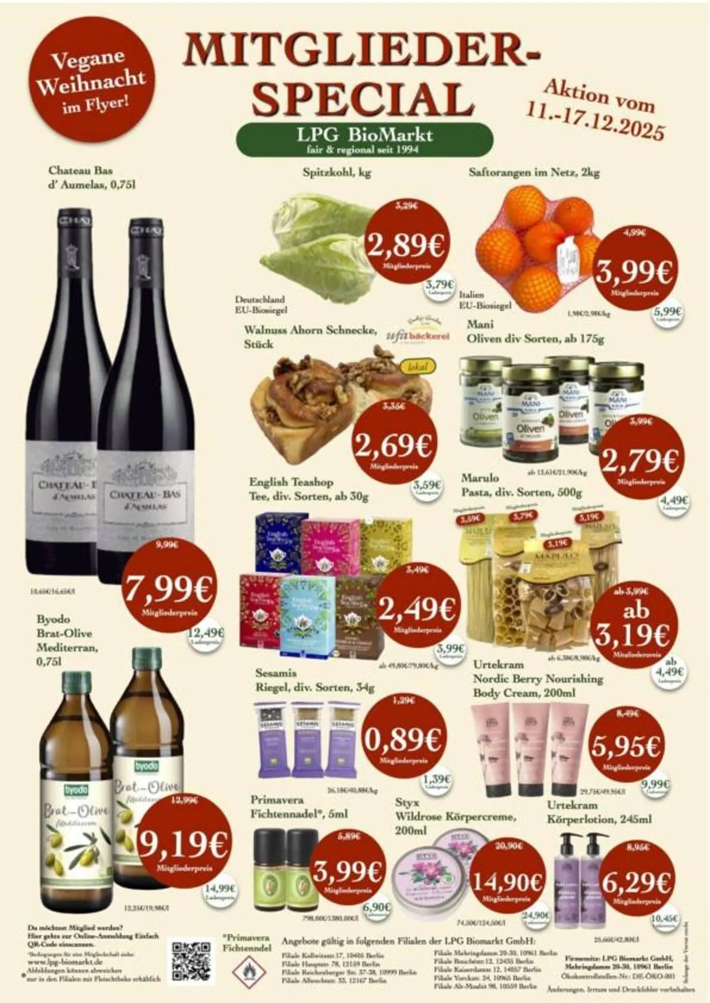 LPG Biomarkt Prospekt von 11. Dezember bis 17. Dezember 2025 - Prospekt seite 1