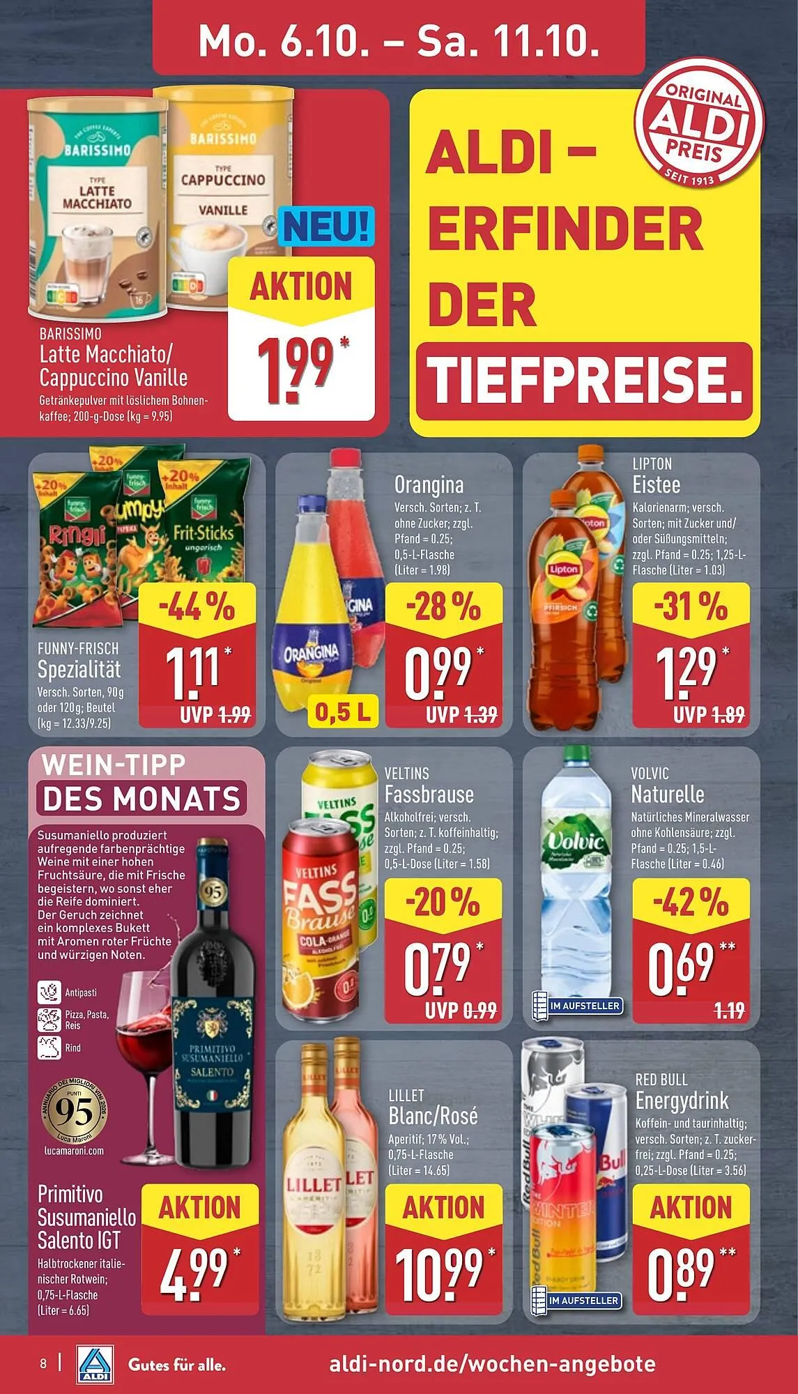 Aldi Nord Prospekt von 6. Oktober bis 12. Oktober 2025 - Prospekt seite 8