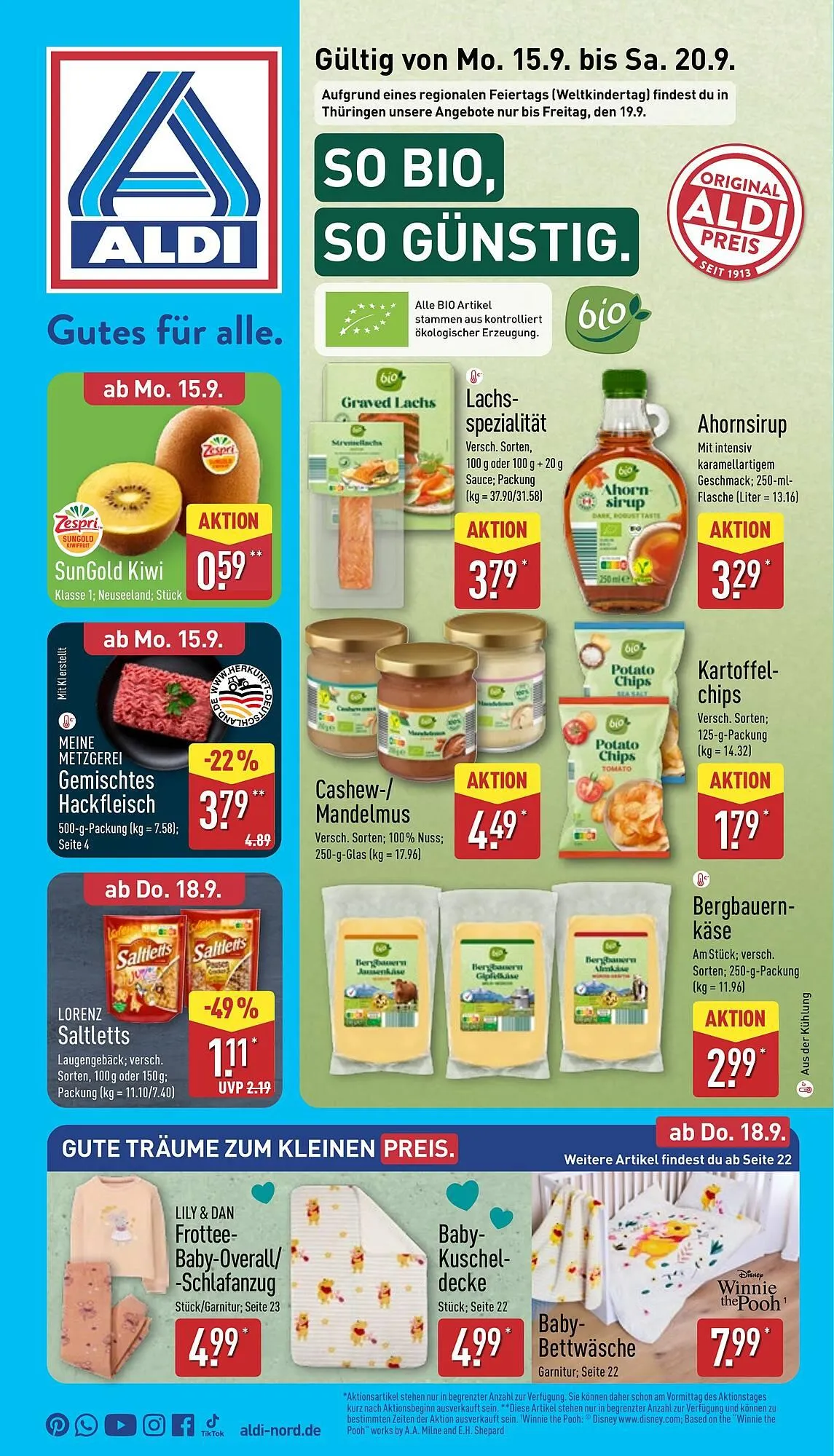 Aldi Nord Prospekt von 15. September bis 20. September 2025 - Prospekt seite 1