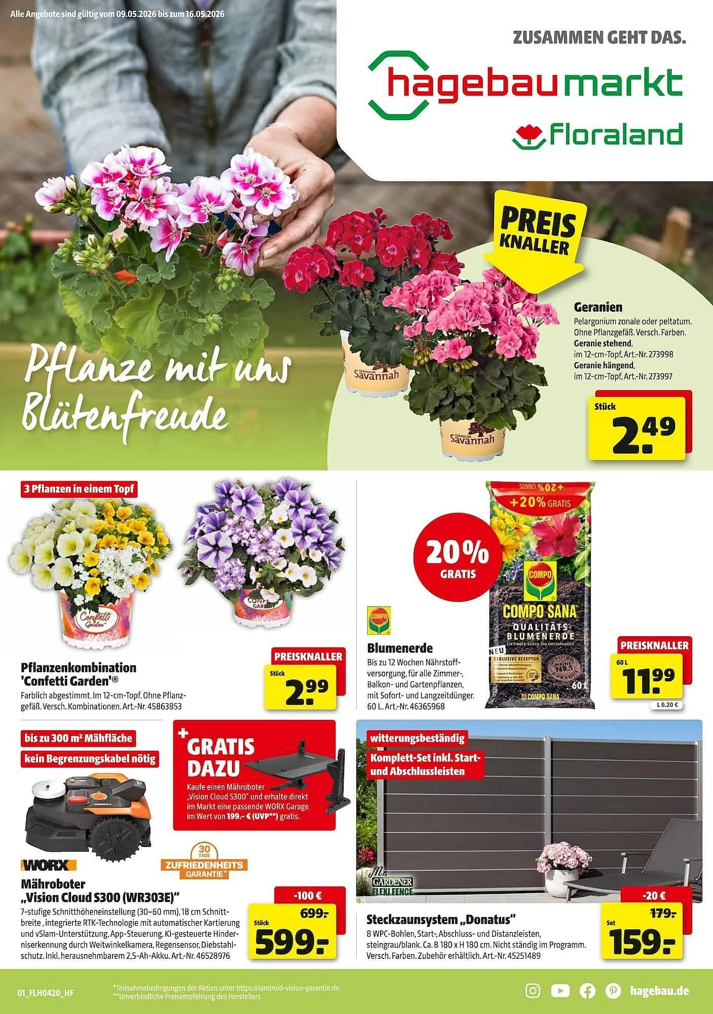Hagebau Prospekt von 9. Mai bis 16. Mai 2026 - Prospekt seite 1