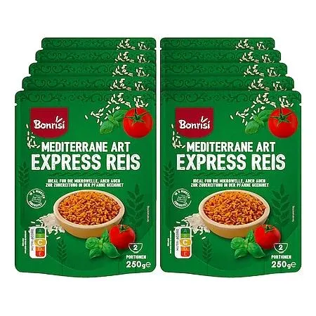 Bonrisi Expressreis Mediterran 250 g, 10er Pack