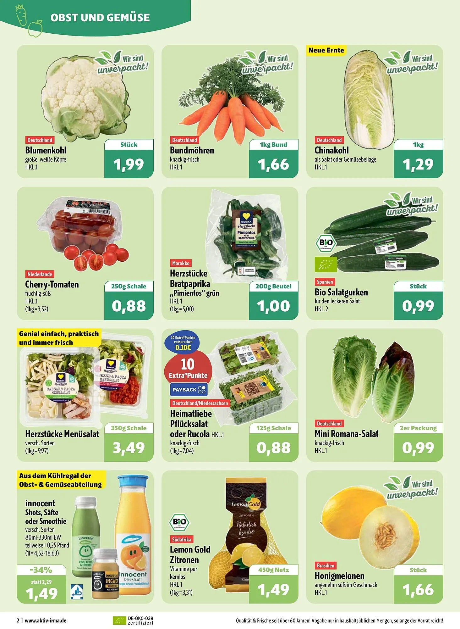 Aktiv Irma Prospekt von 9. Juni bis 14. Juni 2025 - Prospekt seite 2