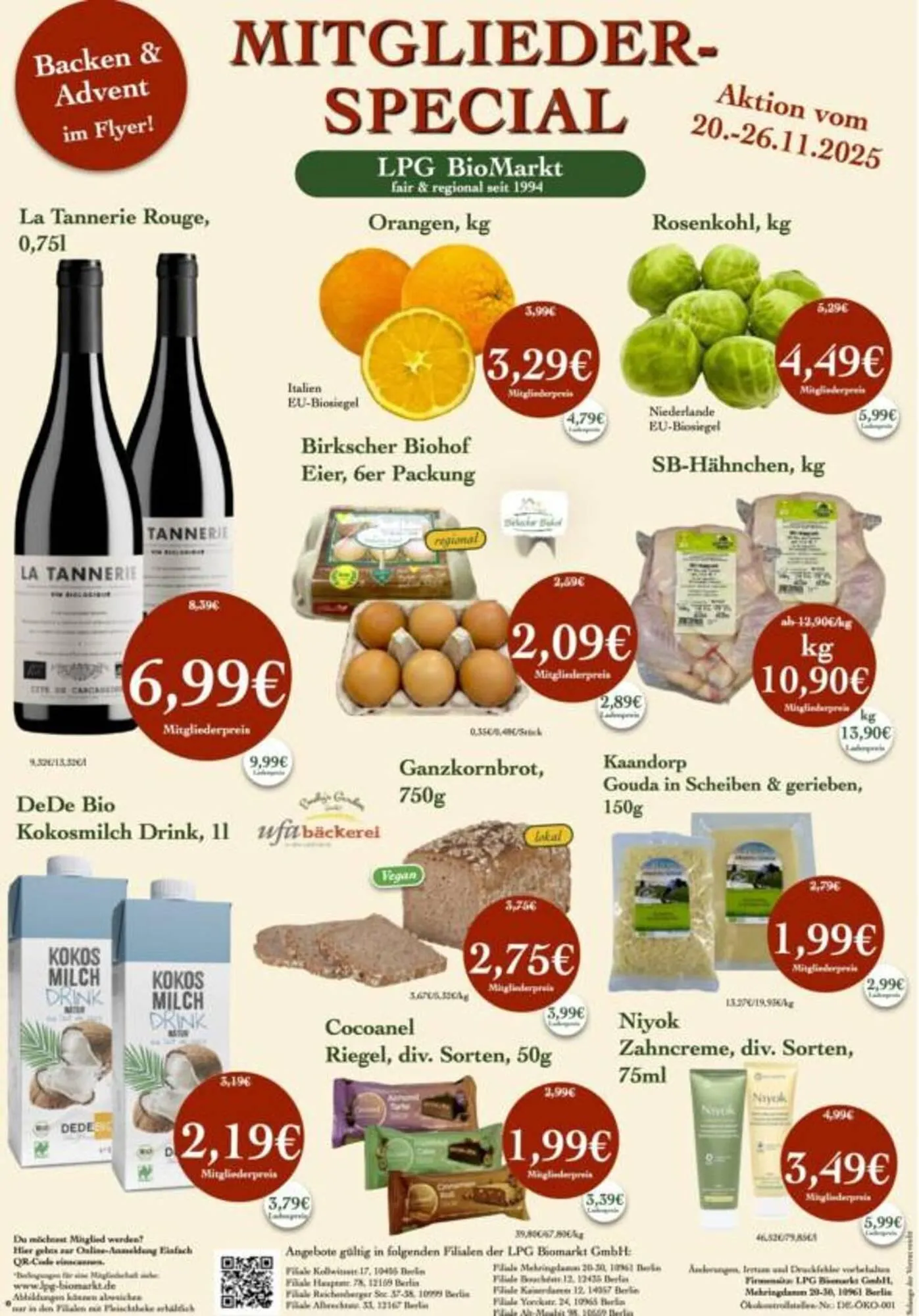 LPG Biomarkt Prospekt von 20. November bis 26. November 2025 - Prospekt seite 1