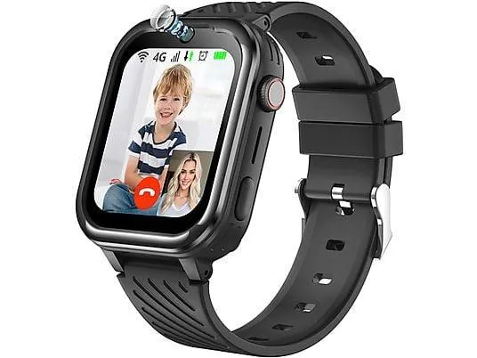 RAYOFI D39 Kinder Smartwatch, 4G Kinderuhr mit GPS Kinder Smartwatch Silikon, 240 mm, Rosa/Blau/Schwarz/Grau
